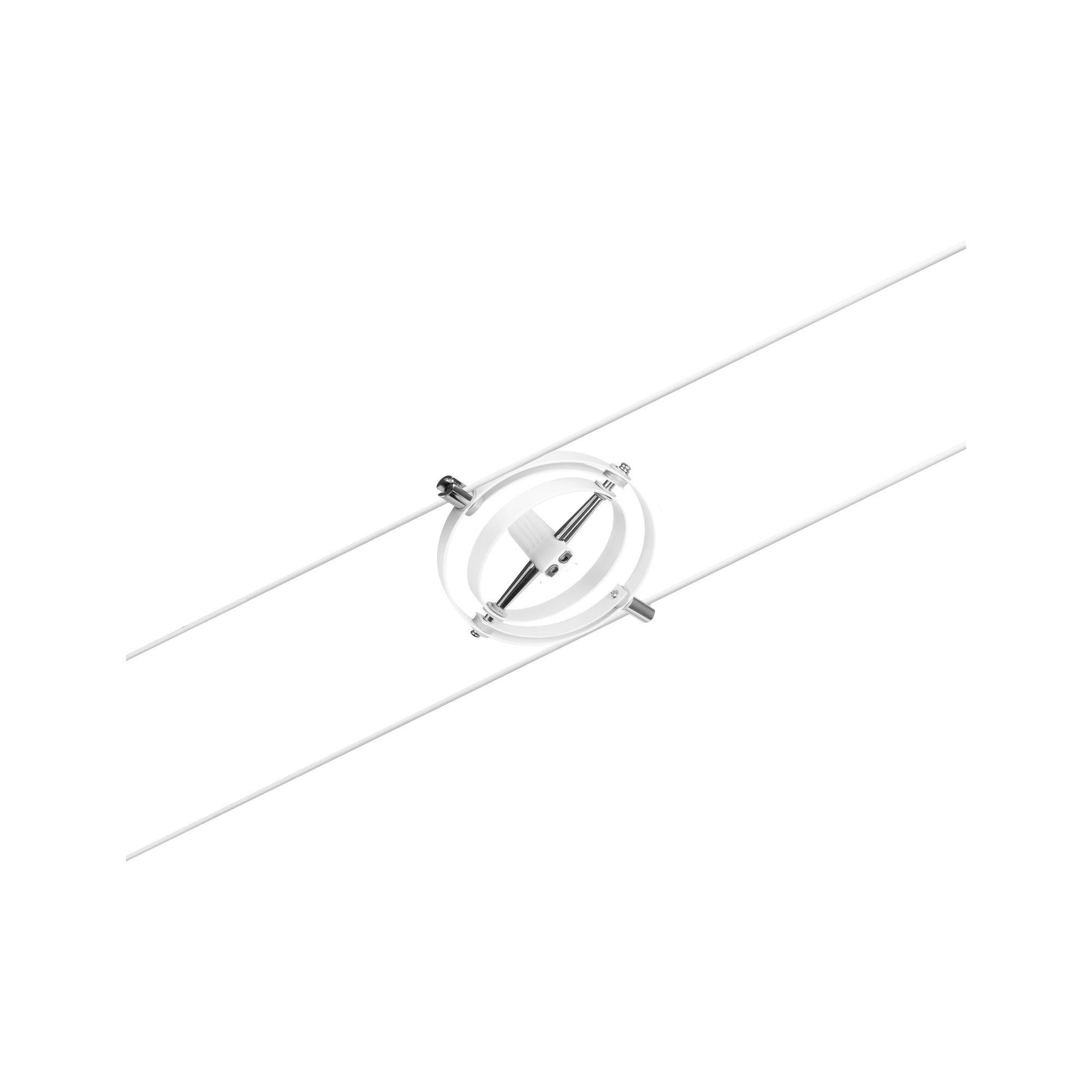 Spot Cardan individuel sur câble GU5.3 max 10W plastique blanc/chrome PAULMANN - 5