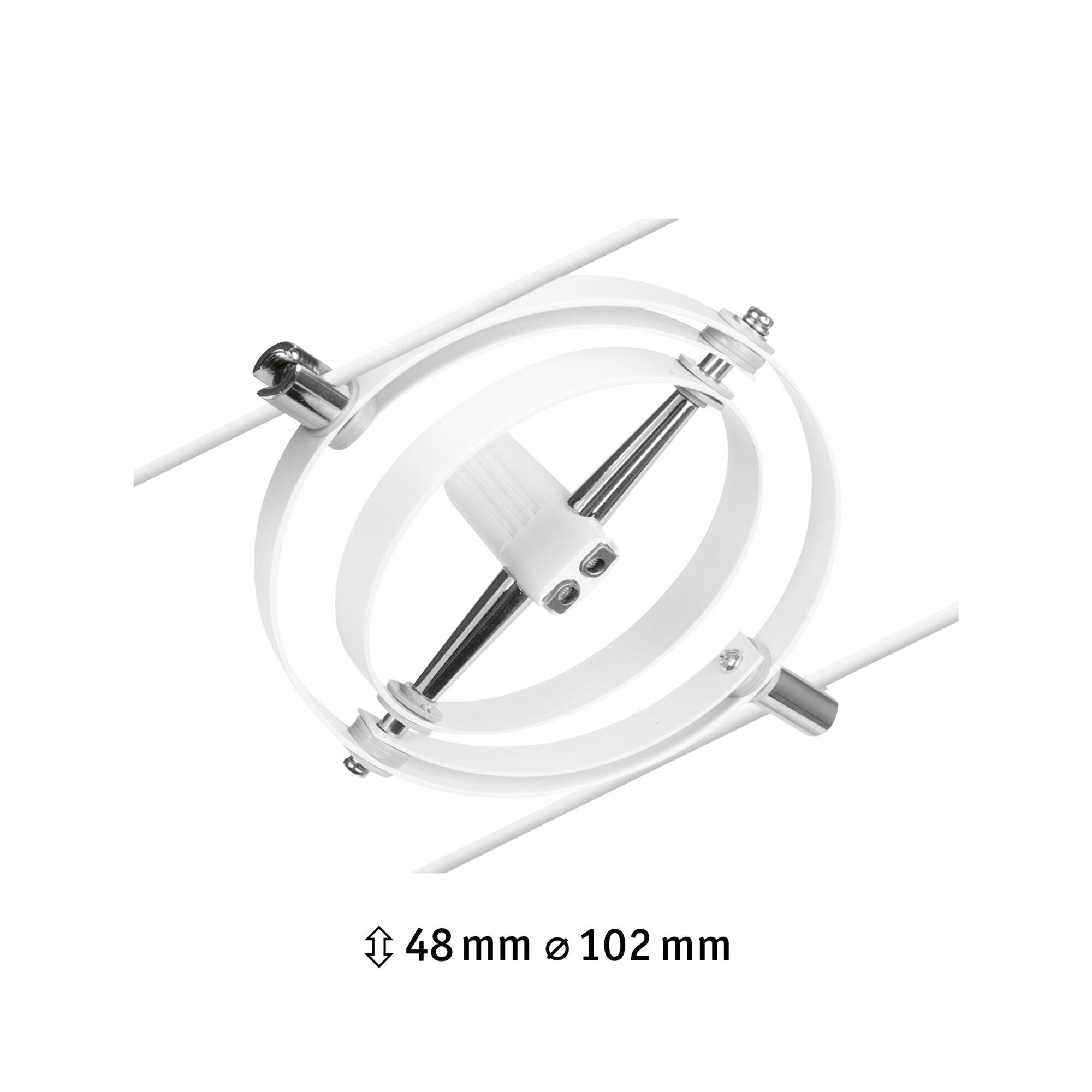 Spot Cardan individuel sur câble GU5.3 max 10W plastique blanc/chrome PAULMANN - 6