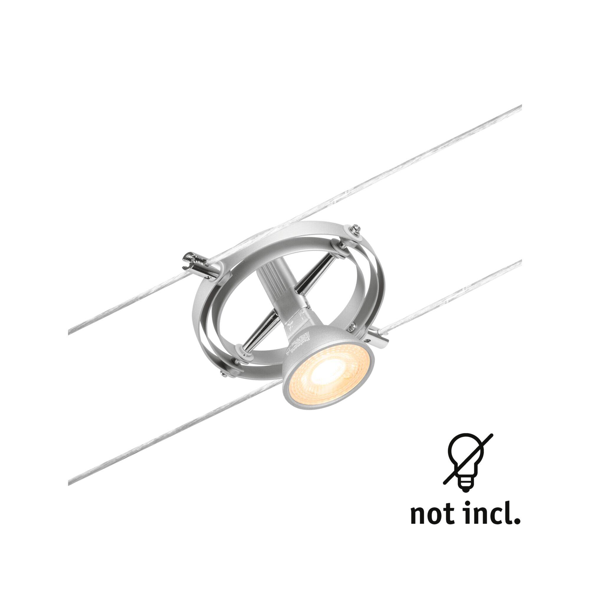 Spot Cardan individuel sur câble GU5.3 max 10W métal Chrome mat PAULMANN - 2