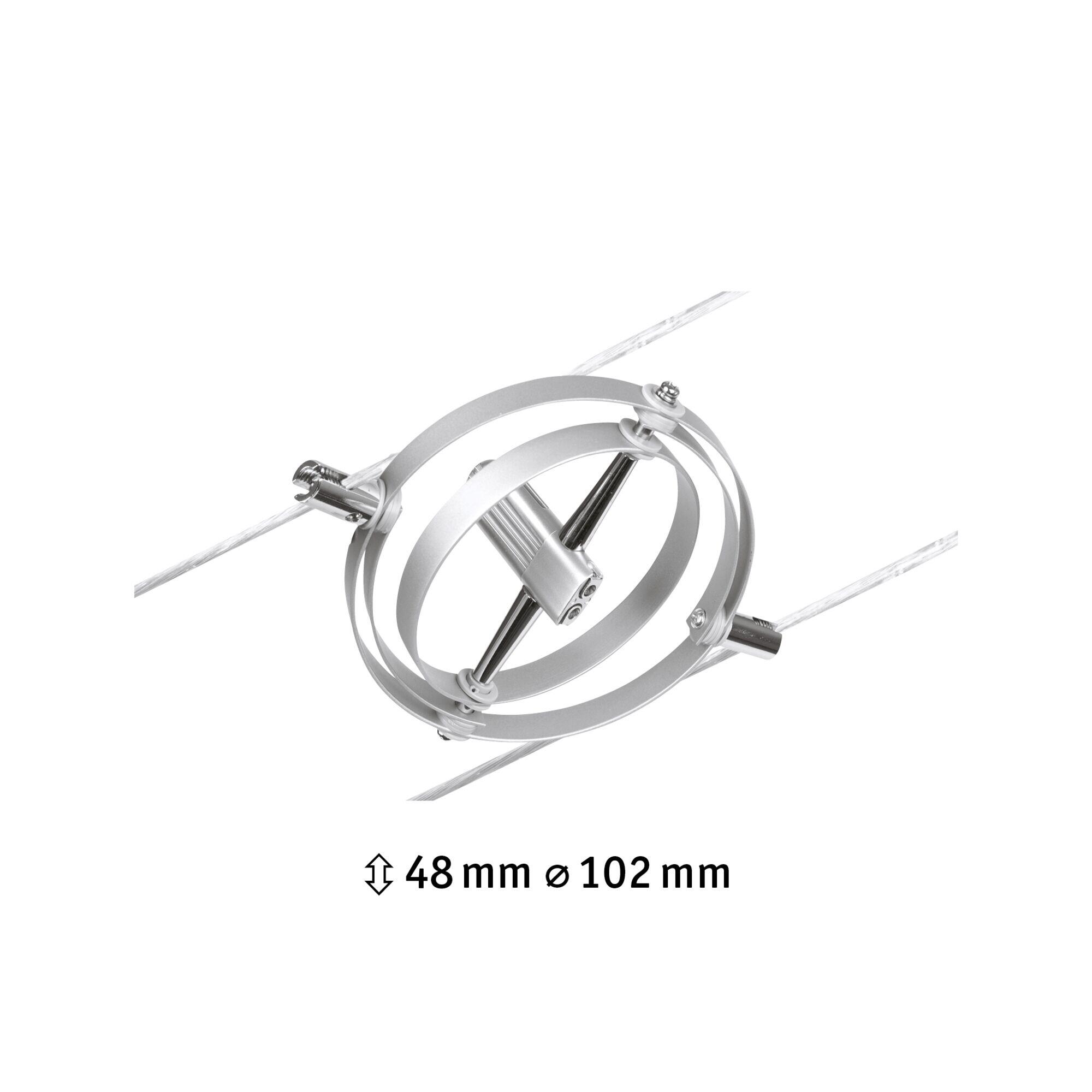 Spot Cardan individuel sur câble GU5.3 max 10W métal Chrome mat PAULMANN - 5