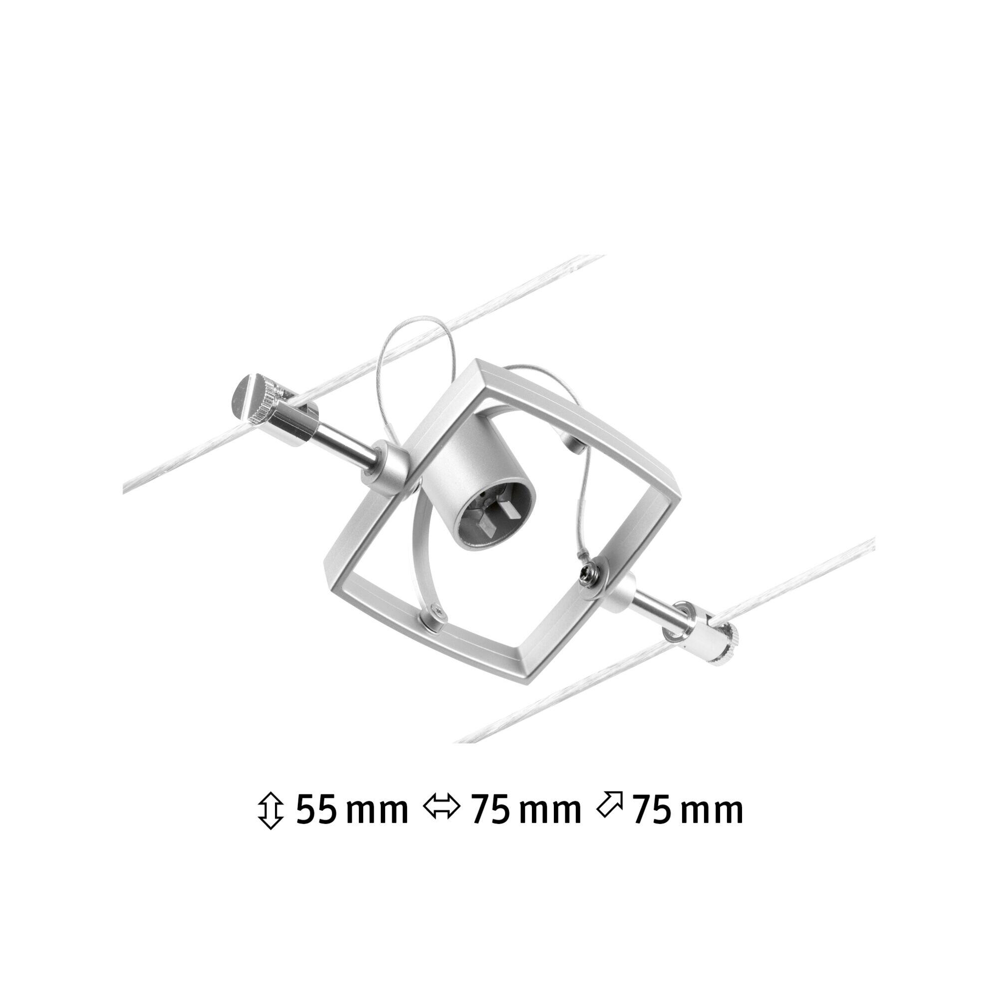 Spot Mac II individuel sur câble GU5.3 1X10W plastique chrome mat PAULMANN - 5