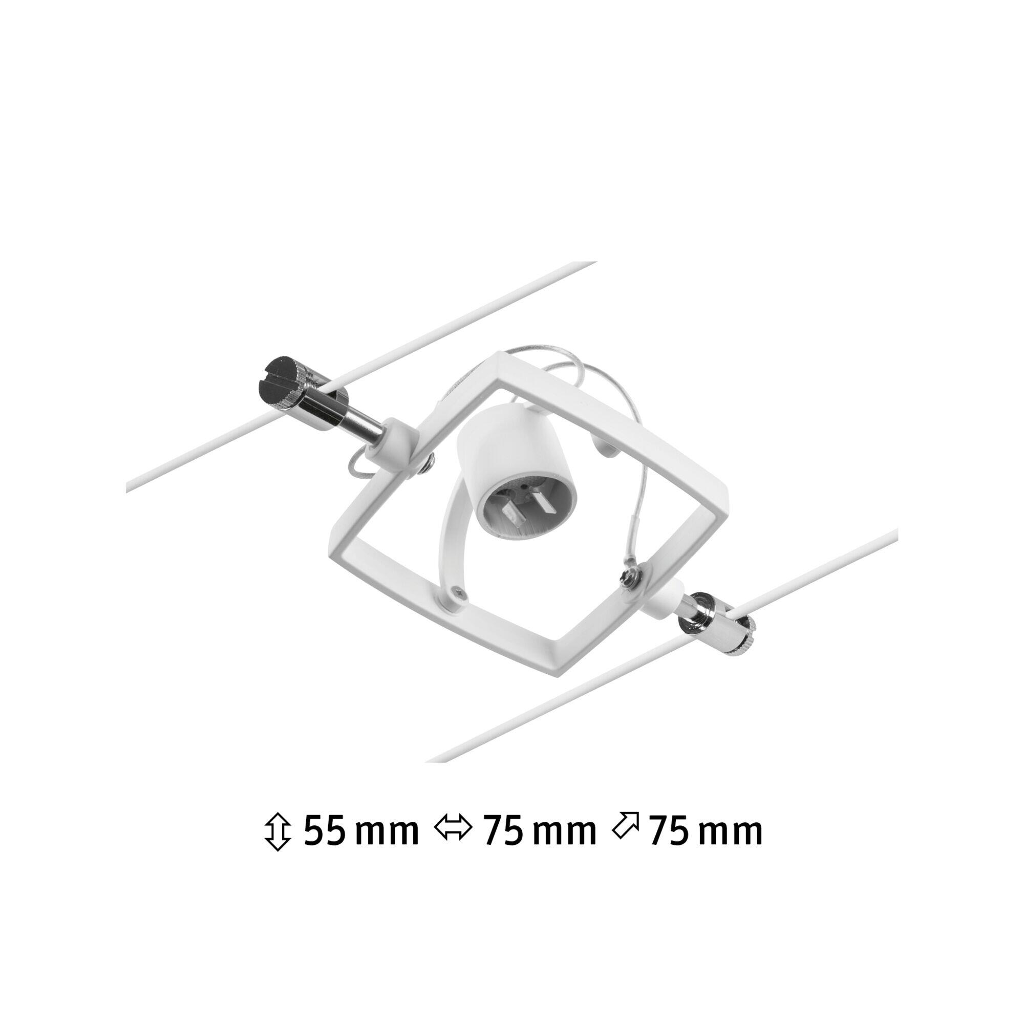 Spot individuel Mac 2 sur câble, GU5.3 1X10W plastique blanc dépoli, PAULMANN - 5