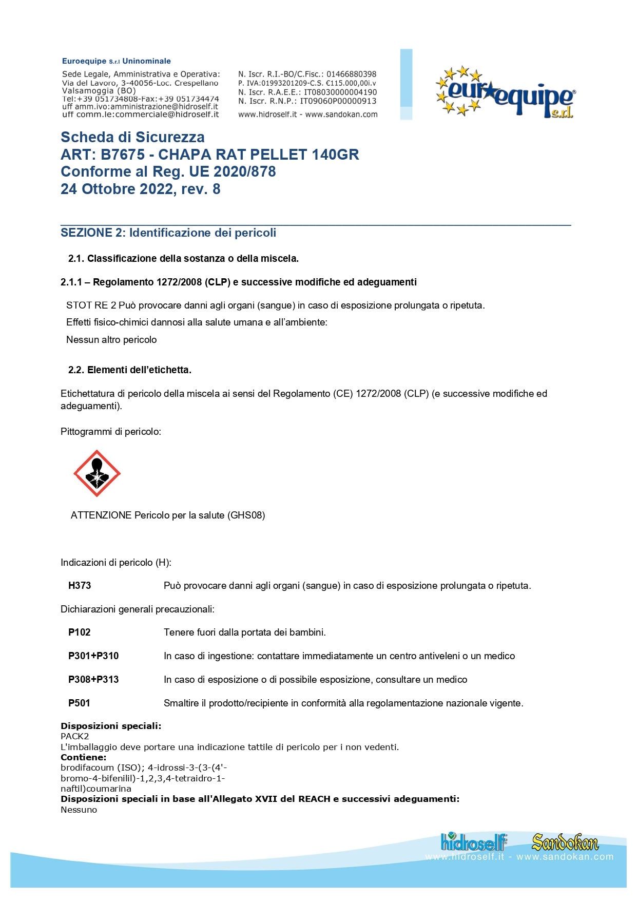 Topicida SANDOKAN SANDOKAN CIAPARAT Pellet 140 gr - 4