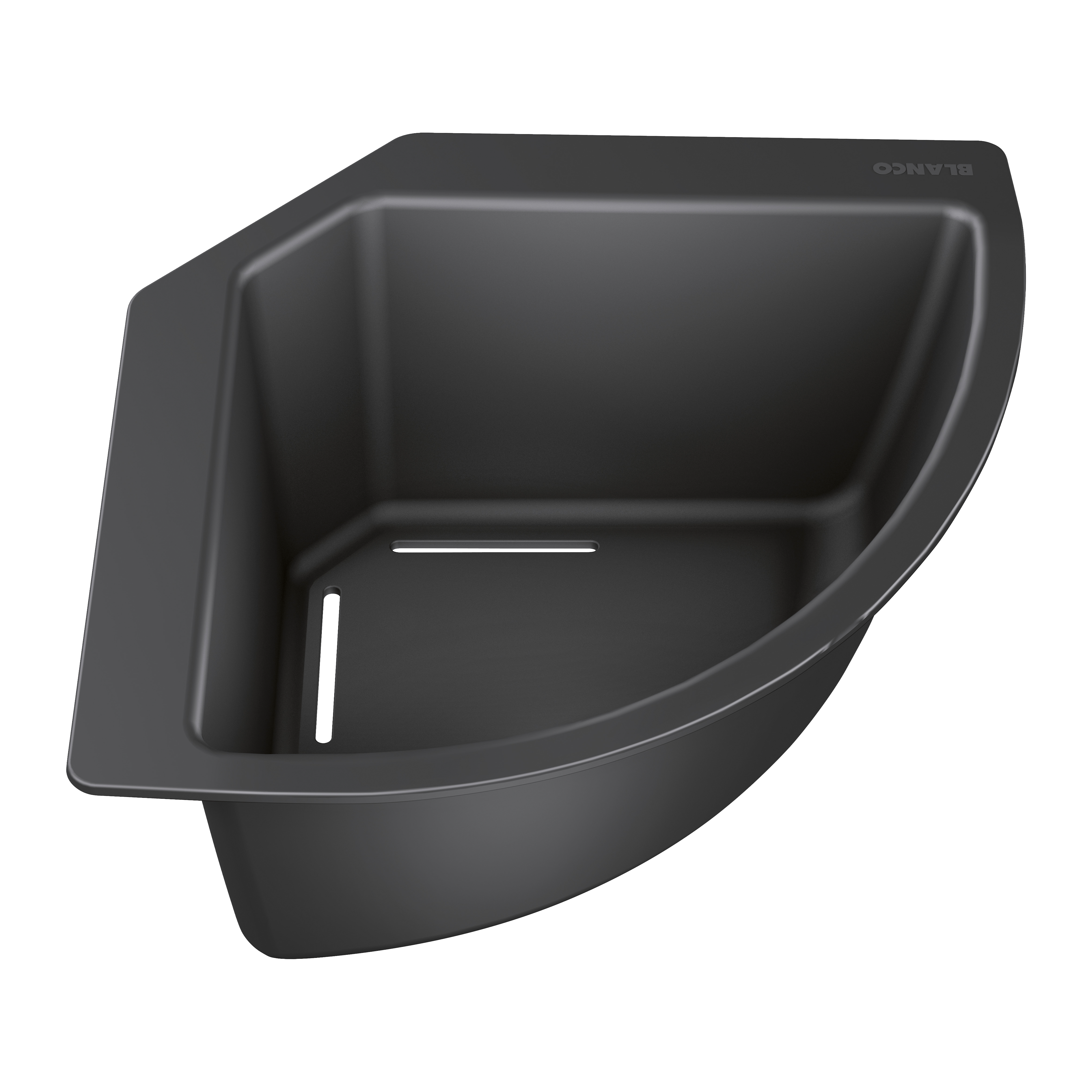 Wkładka ociekowa narożna czarna z tworzywa Blanco