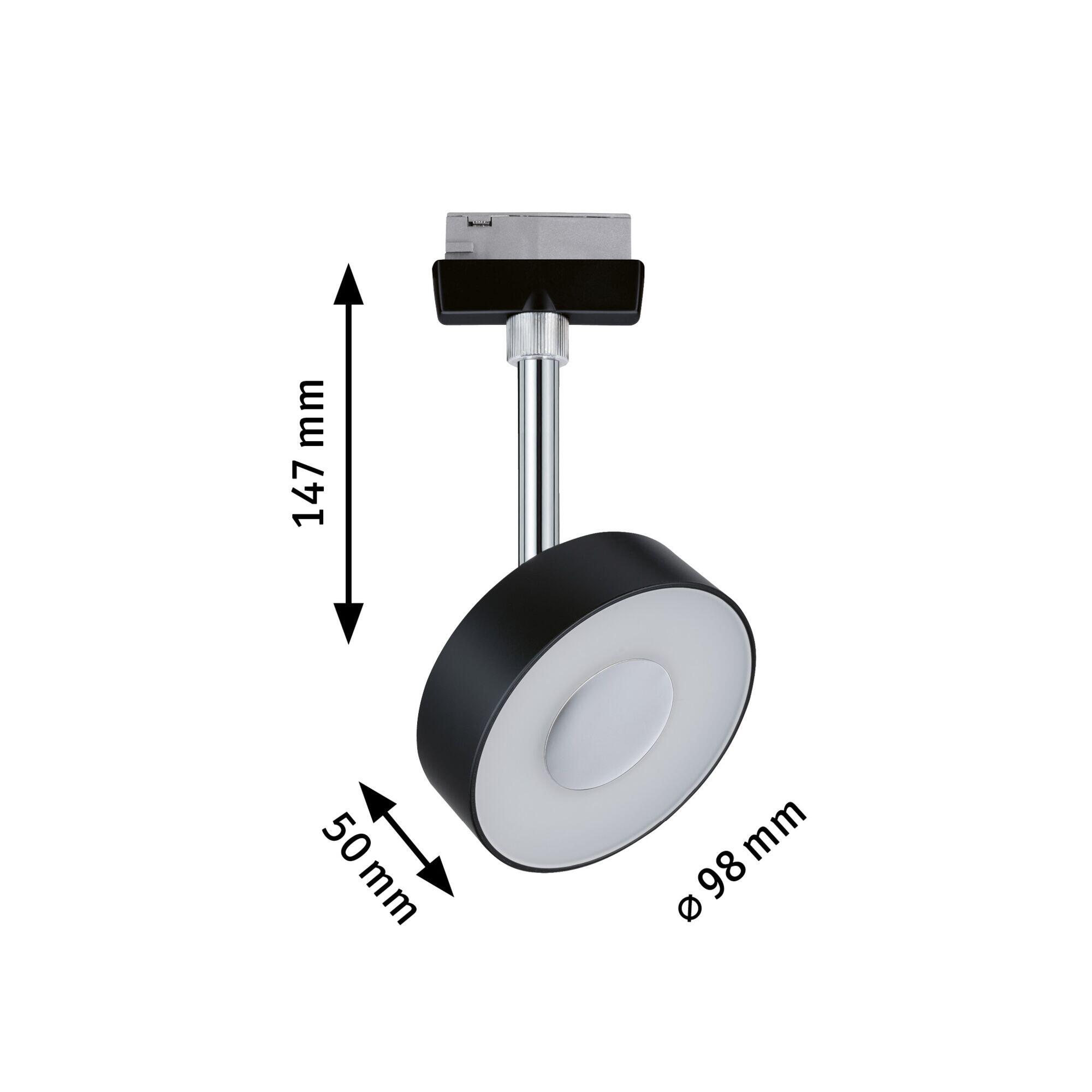 Spot LED URail Circle 1X5W 230V 2700K design métal noir mat, chrome, PAULMANN - 4