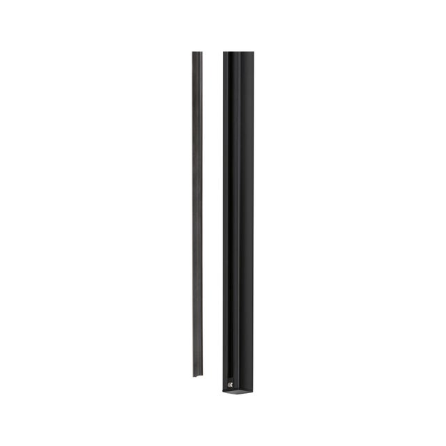 Cache longueur Urail noir plastique, PAULMANN