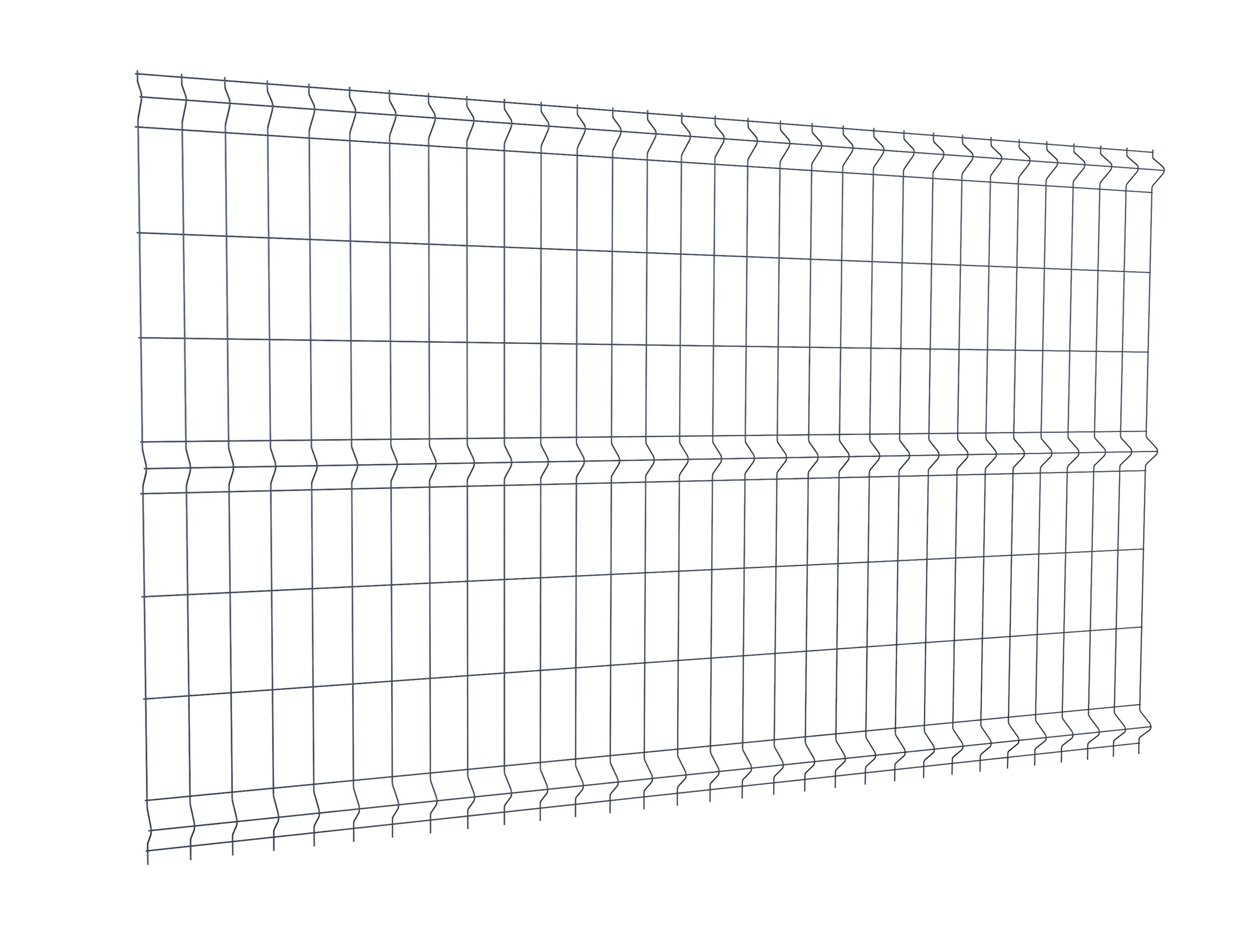 Panel ogrodzeniowy Vera 3D 153x250 cm antracytowy Wiśniowski - 6