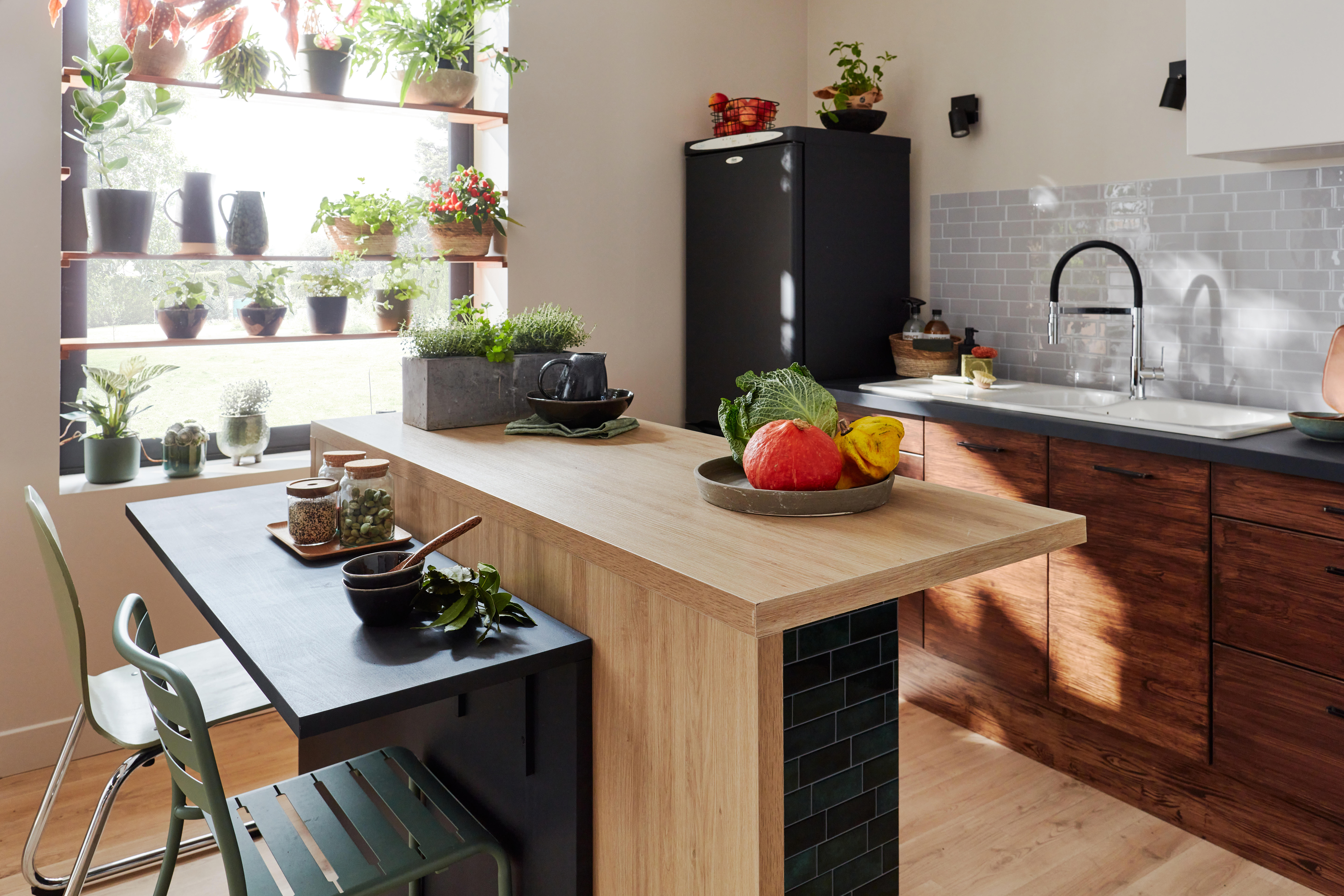 Plan de travail stratifié Chêne collection maison L.315 x P.65 cm, Ep.38 mm - 4