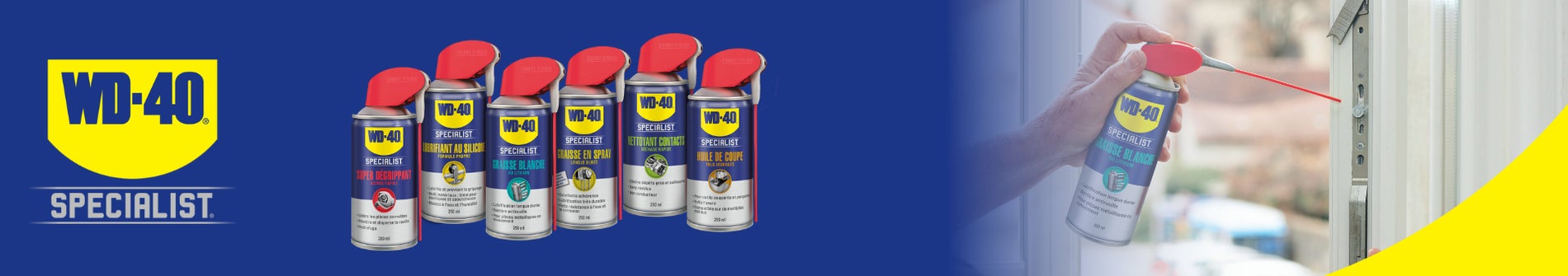 Lubrifiant au silicone toutes matières WD-40 Bombe spray 400ml, Lubrifiants / Nettoyants