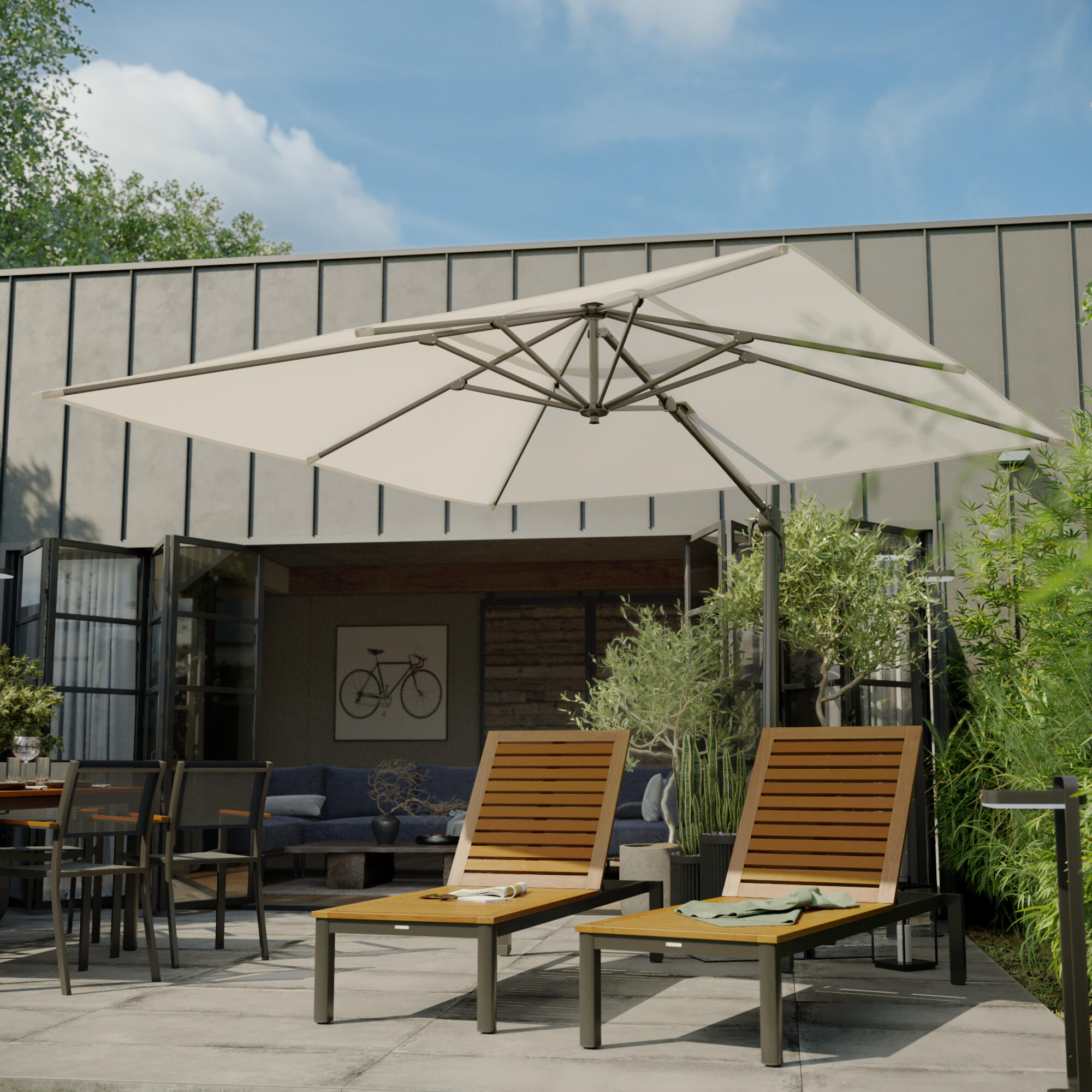 Chapéu de sol NATERIAL AURA CRU 290X390CM - 10