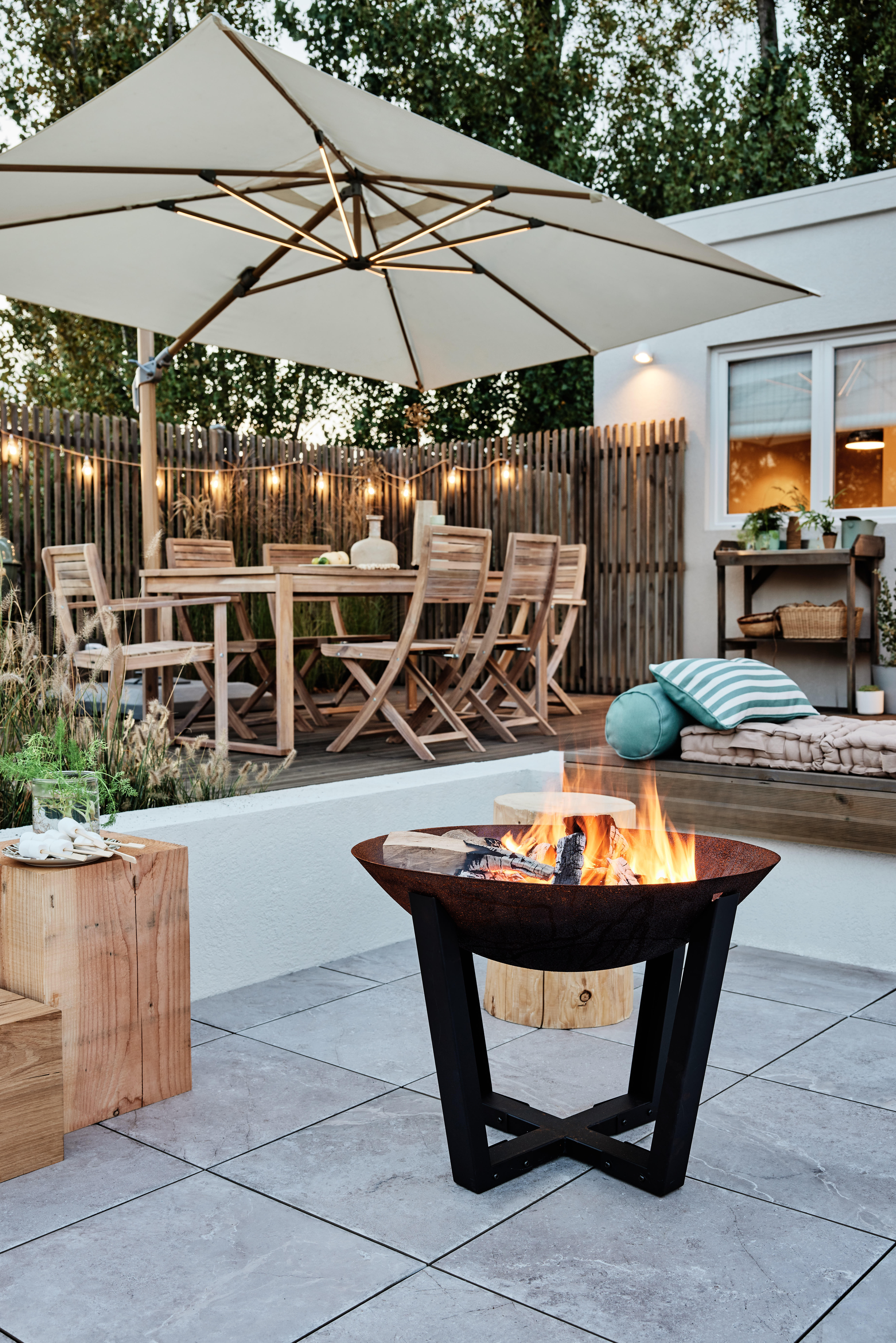 Mesa de madeira NATERIAL SOLARIS BUTTERFLY 180/240X90CM - 25