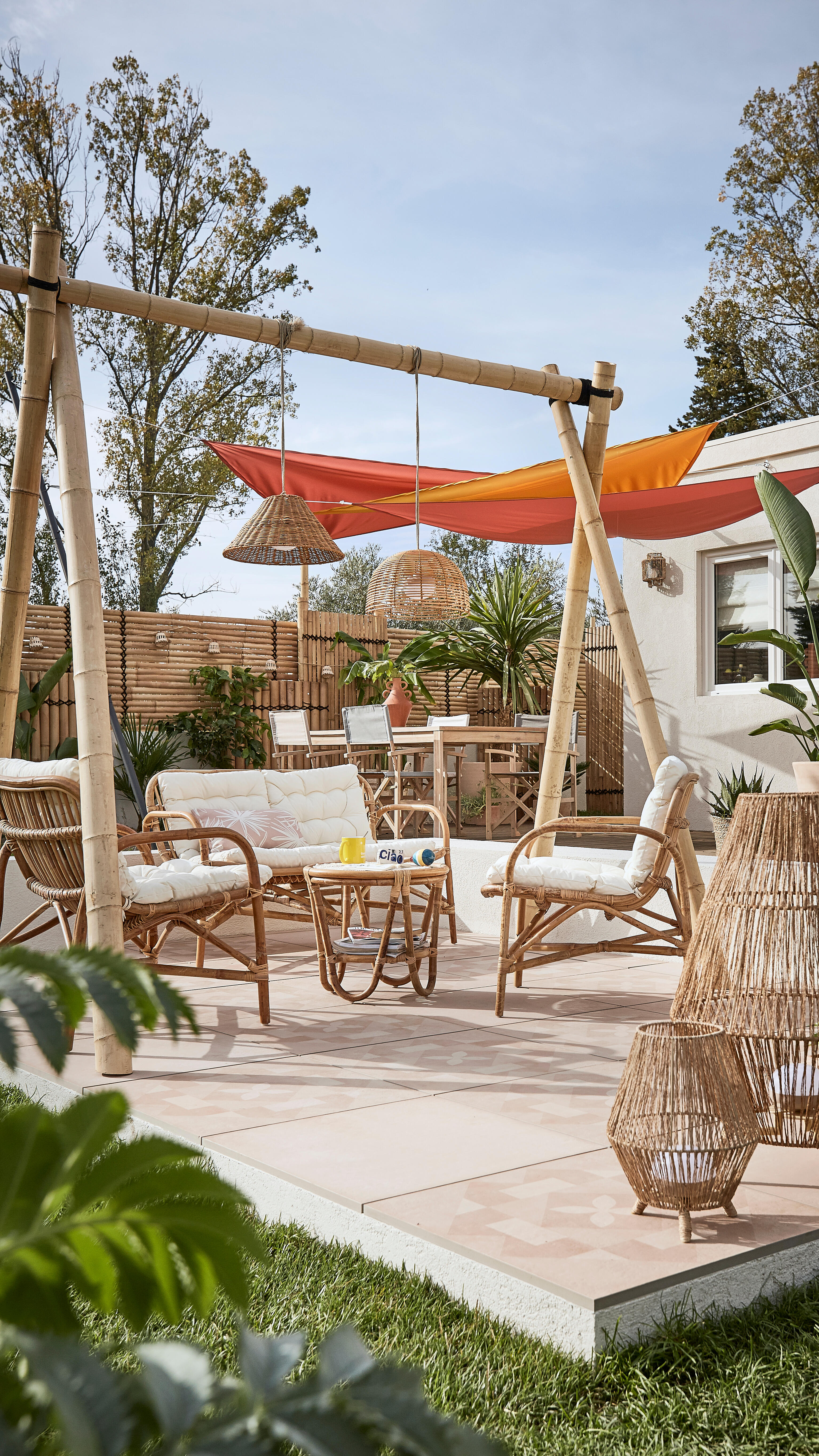 Mesa de madeira NATERIAL SOLARIS BUTTERFLY 180/240X90CM - 24