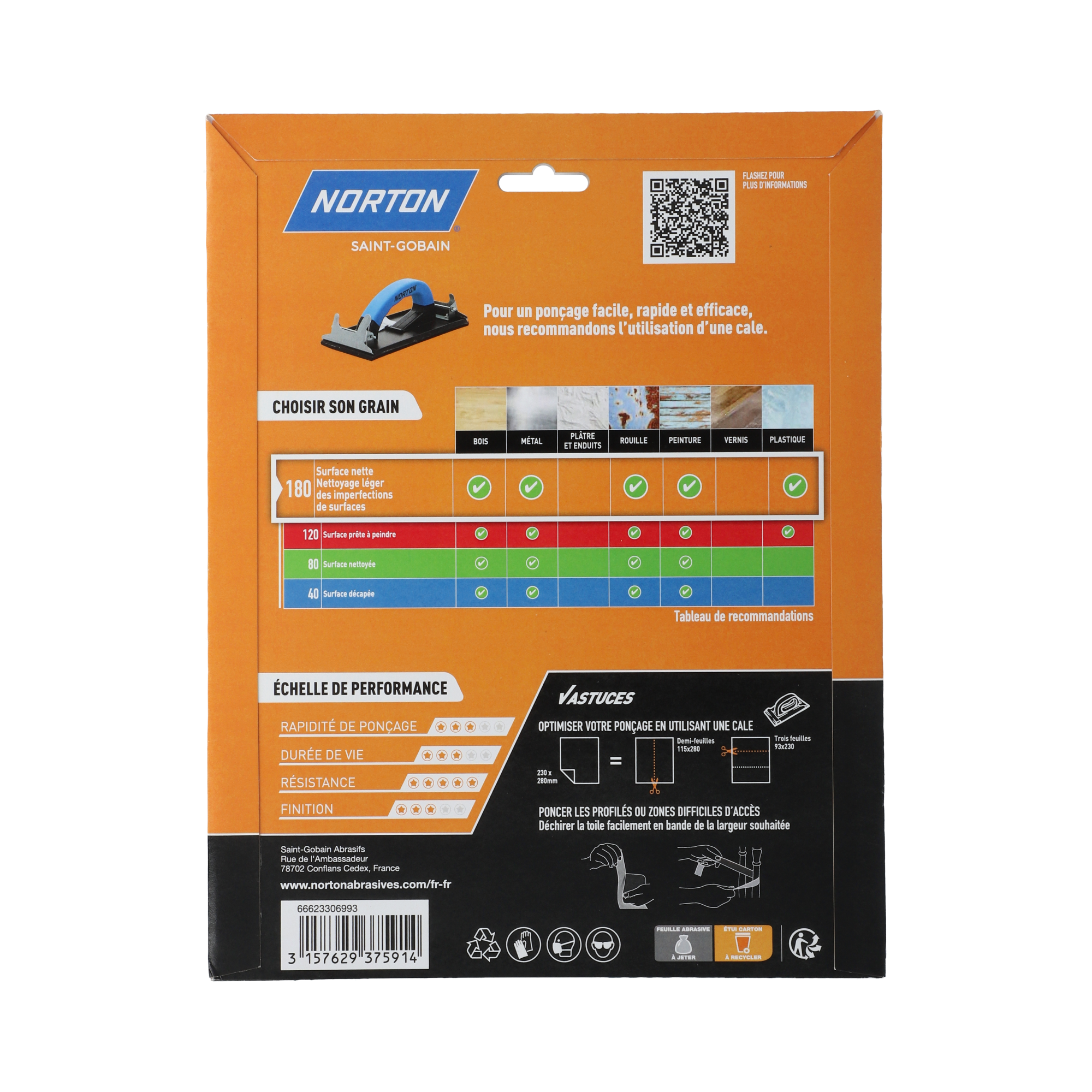 Lot de 3 , NORTON grain 180 - 2