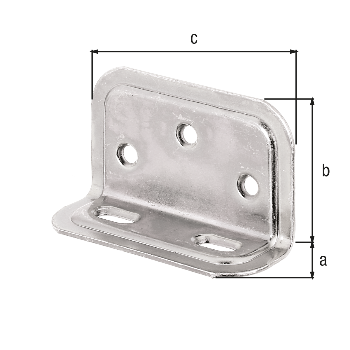 Equerre emboutie acier passivé, L.25 x h.40 x l.70 mm GAH ALBERTS - 2
