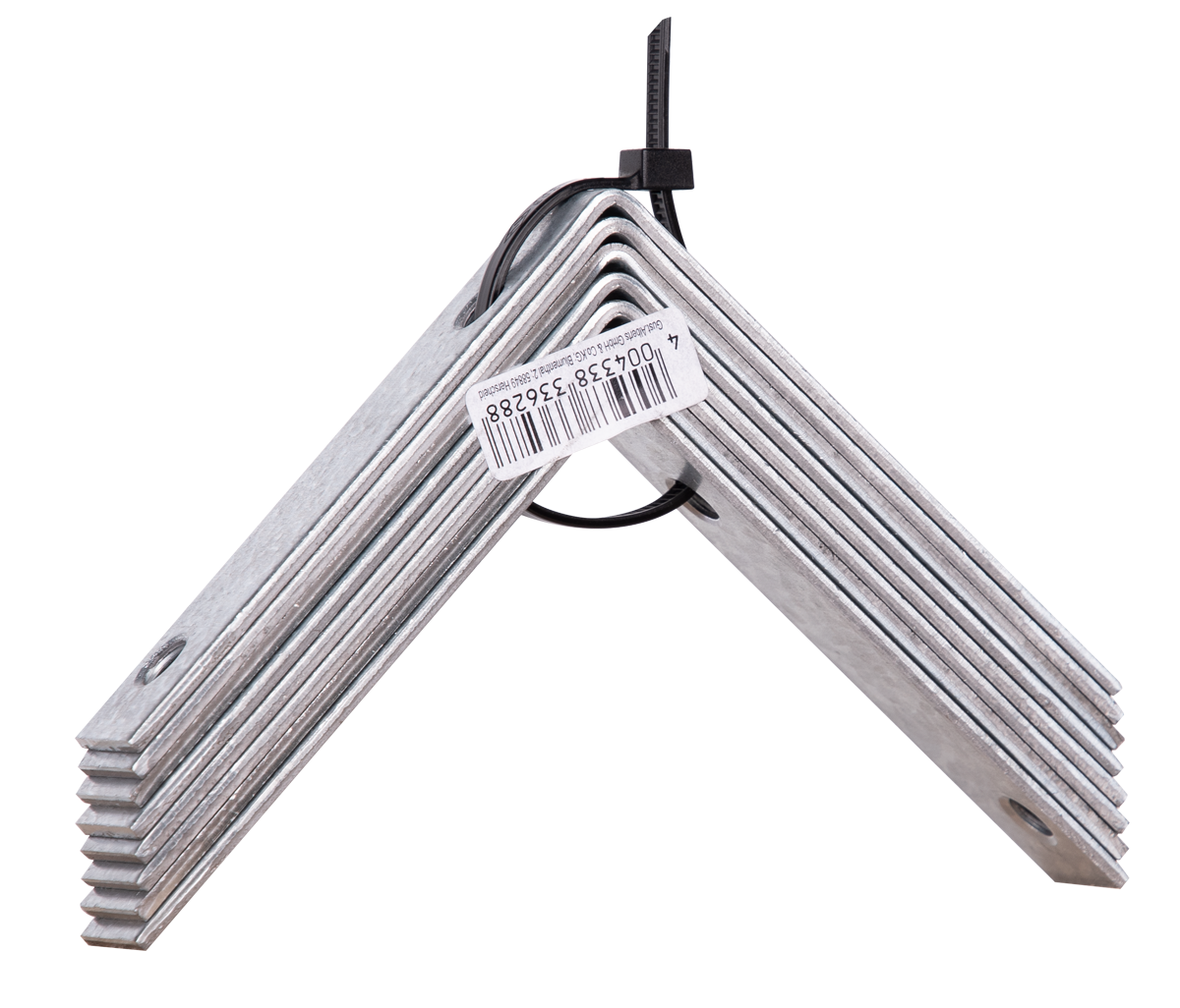 Lot de 8 équerres de chaise acier galvanisé / galvanisé, L.75 x h.75 x l.16 mm G - 4