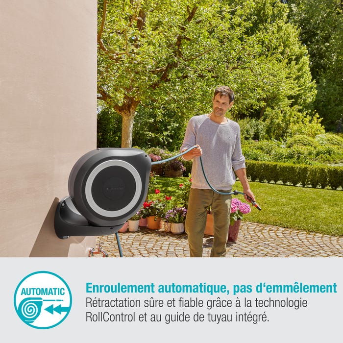 Dévidoir pour tuyau d'arrosage Gardena 15m 20m