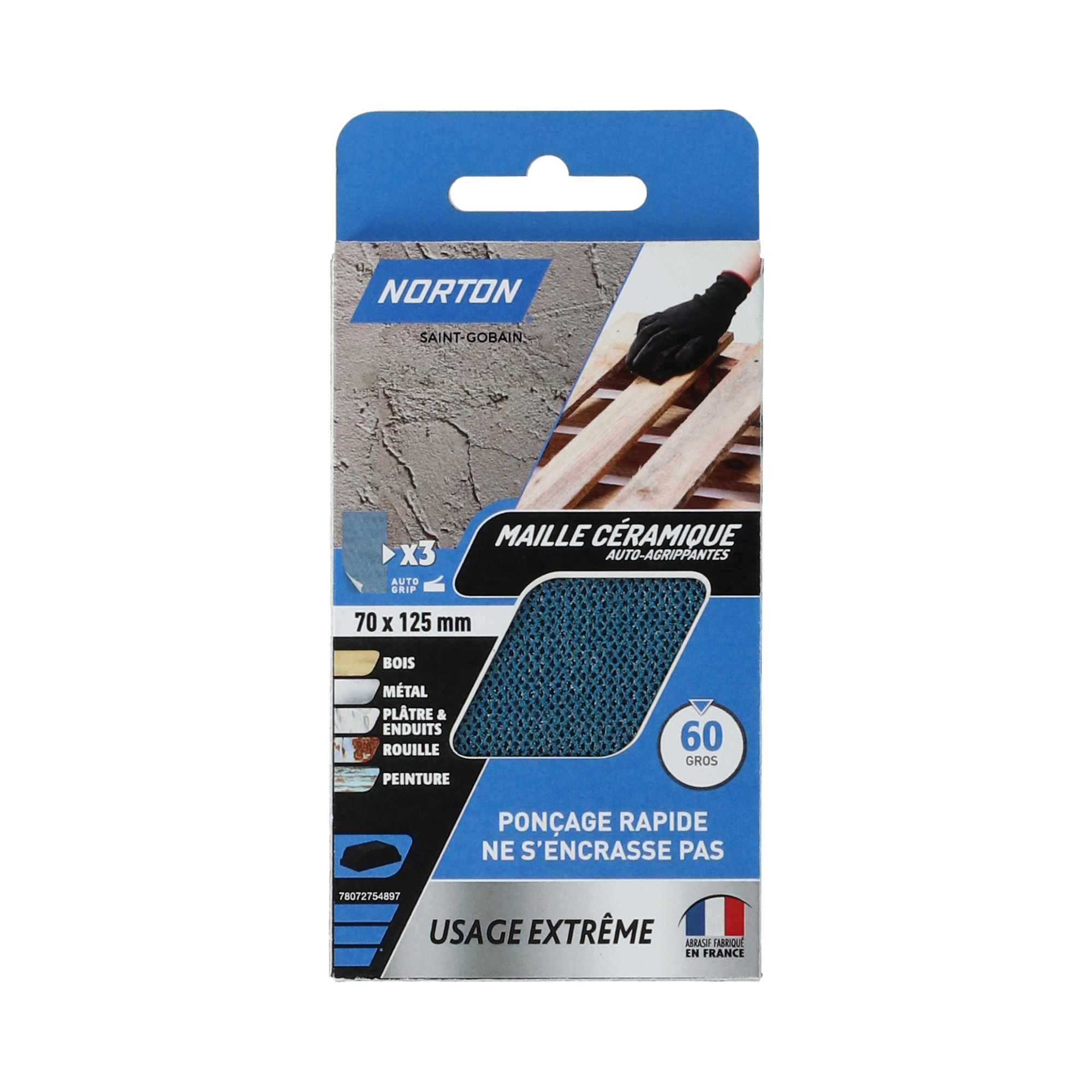 Lot De 60 Papiers Abrasifs Professionnels - Grains 80 à 3000 - Pour Ponçage à Sec Ou à L'eau - Bois, Métal, Voiture, Pierre - 13
