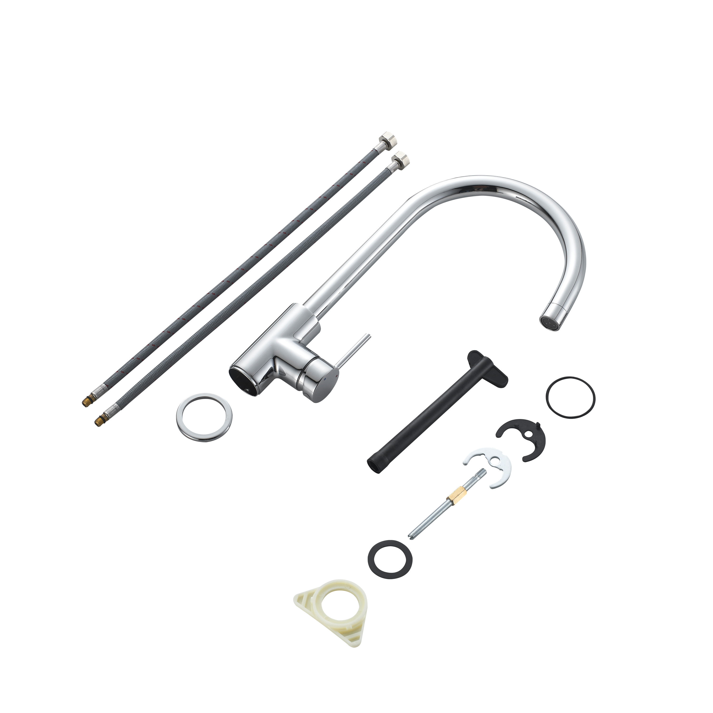 Rubinetto da cucina fisso a collo di cigno Loa 2.0 cromo lucido DELINIA - 5