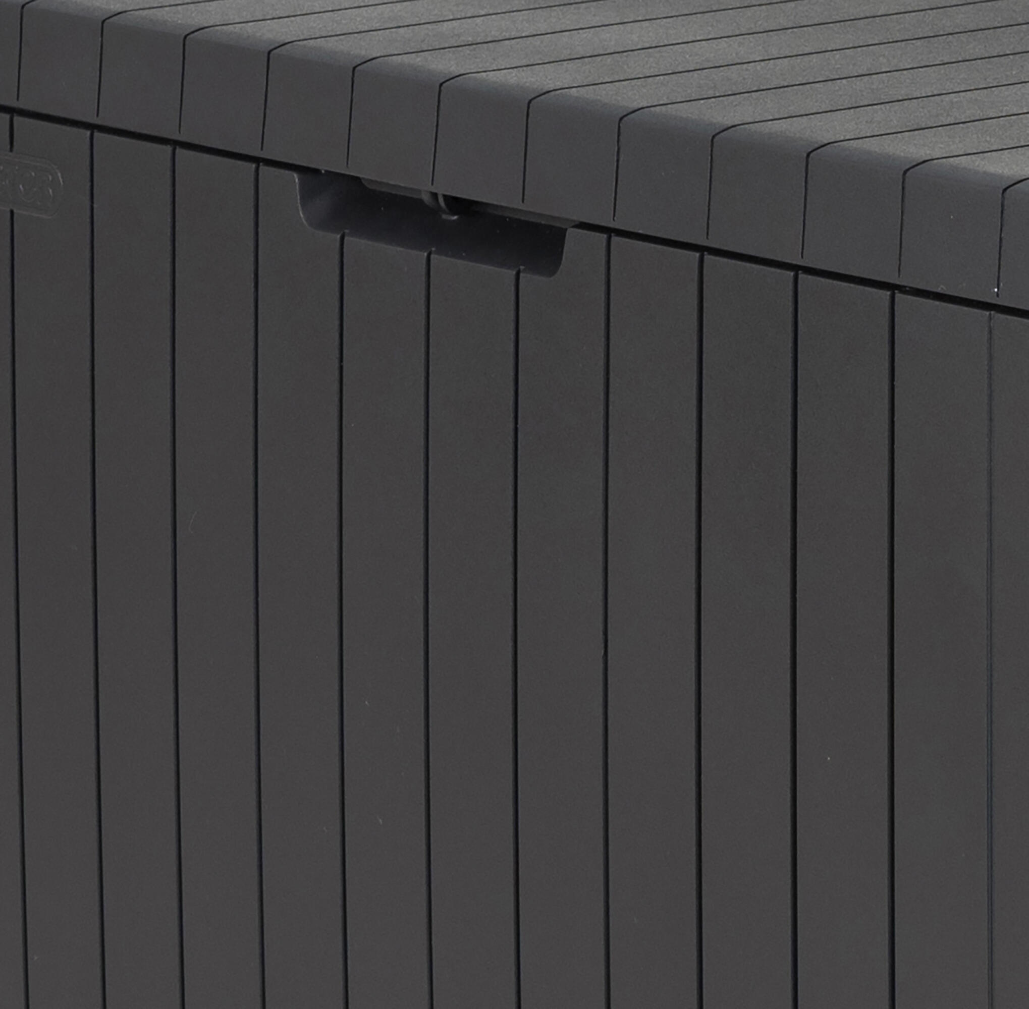 Coffre de jardin CITY CUBE en résine - KETER - gris anthracite - 113 litres - 5