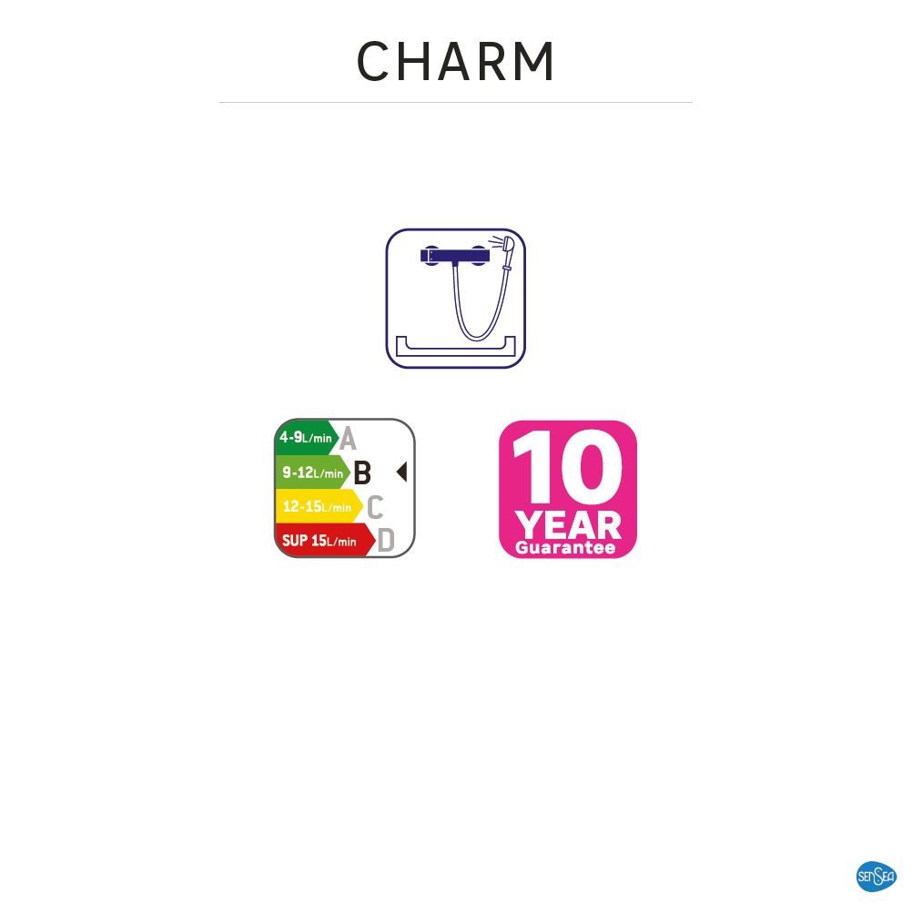 Grifo de ducha monomando SENSEA Charm cromo brillo Latón - 6