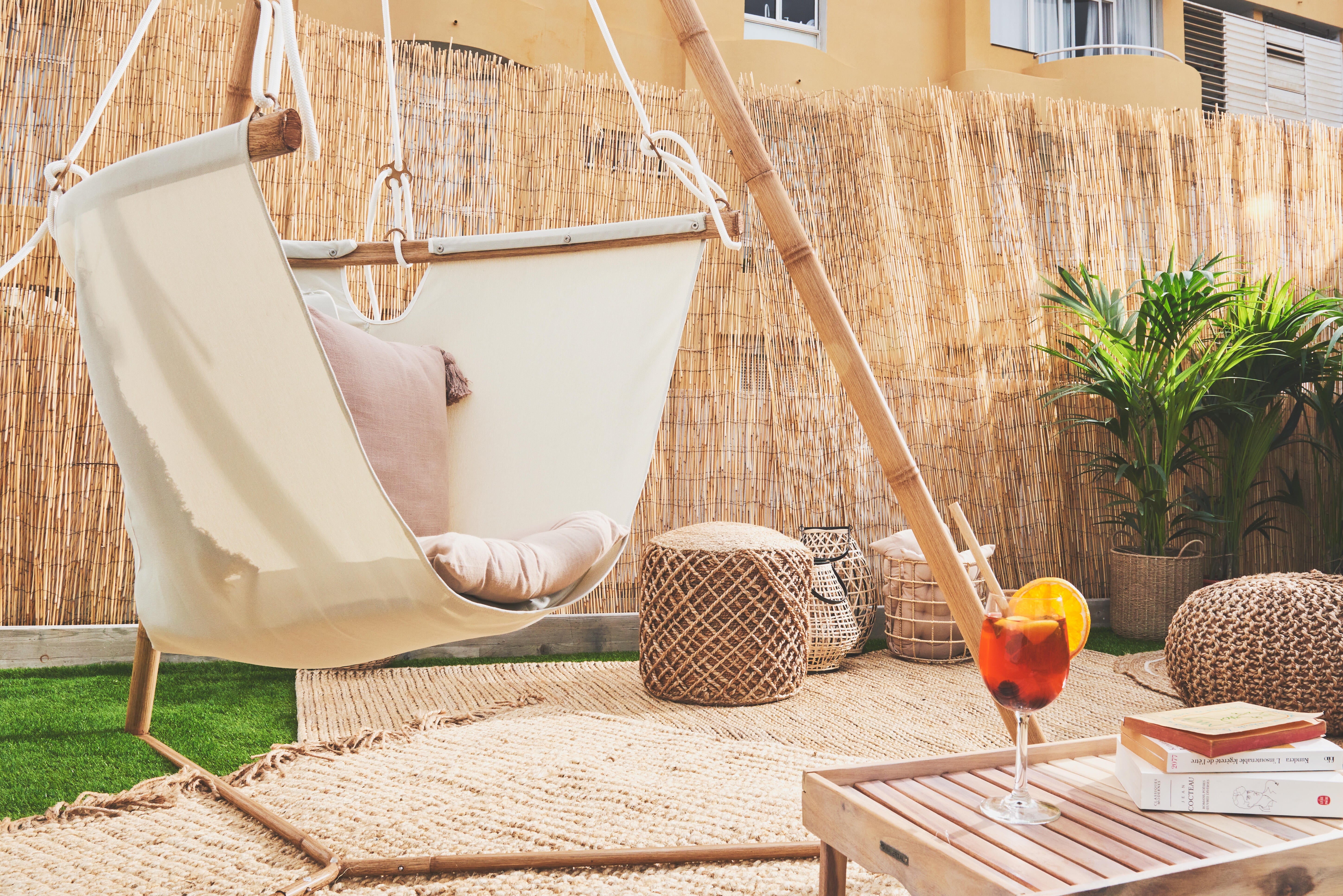 Cesto de bambu cuadricula 30x30 cm castanho - 8