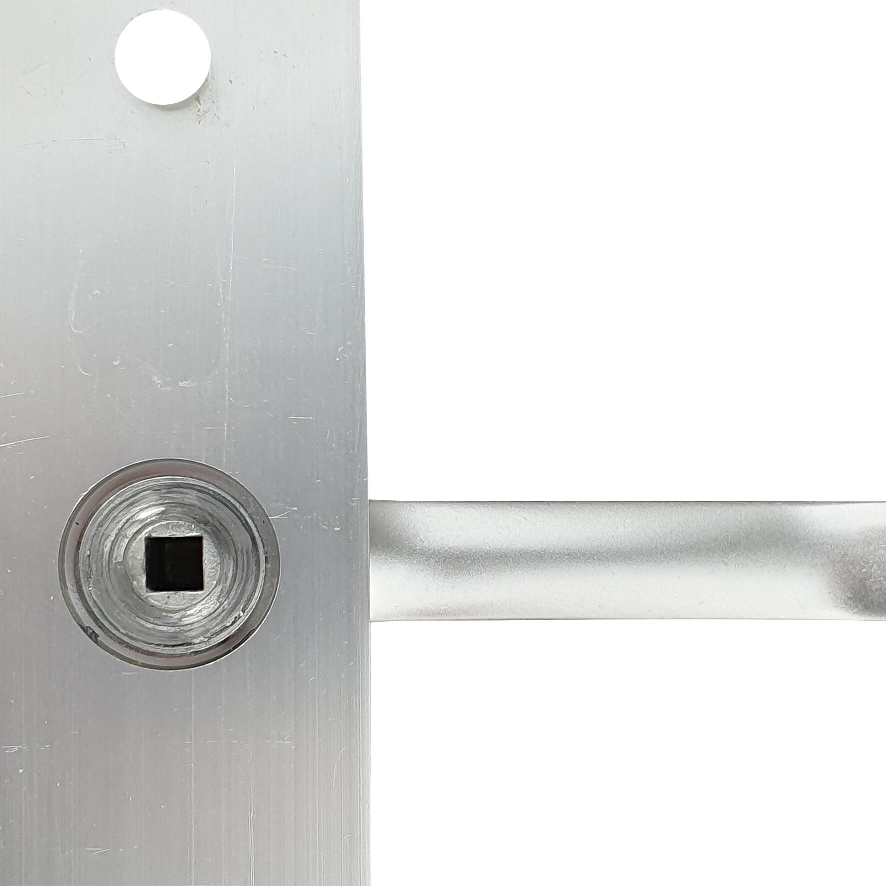 Poignée de porte sur plaque grise entraxe 195 mm ODIN x2 - 3