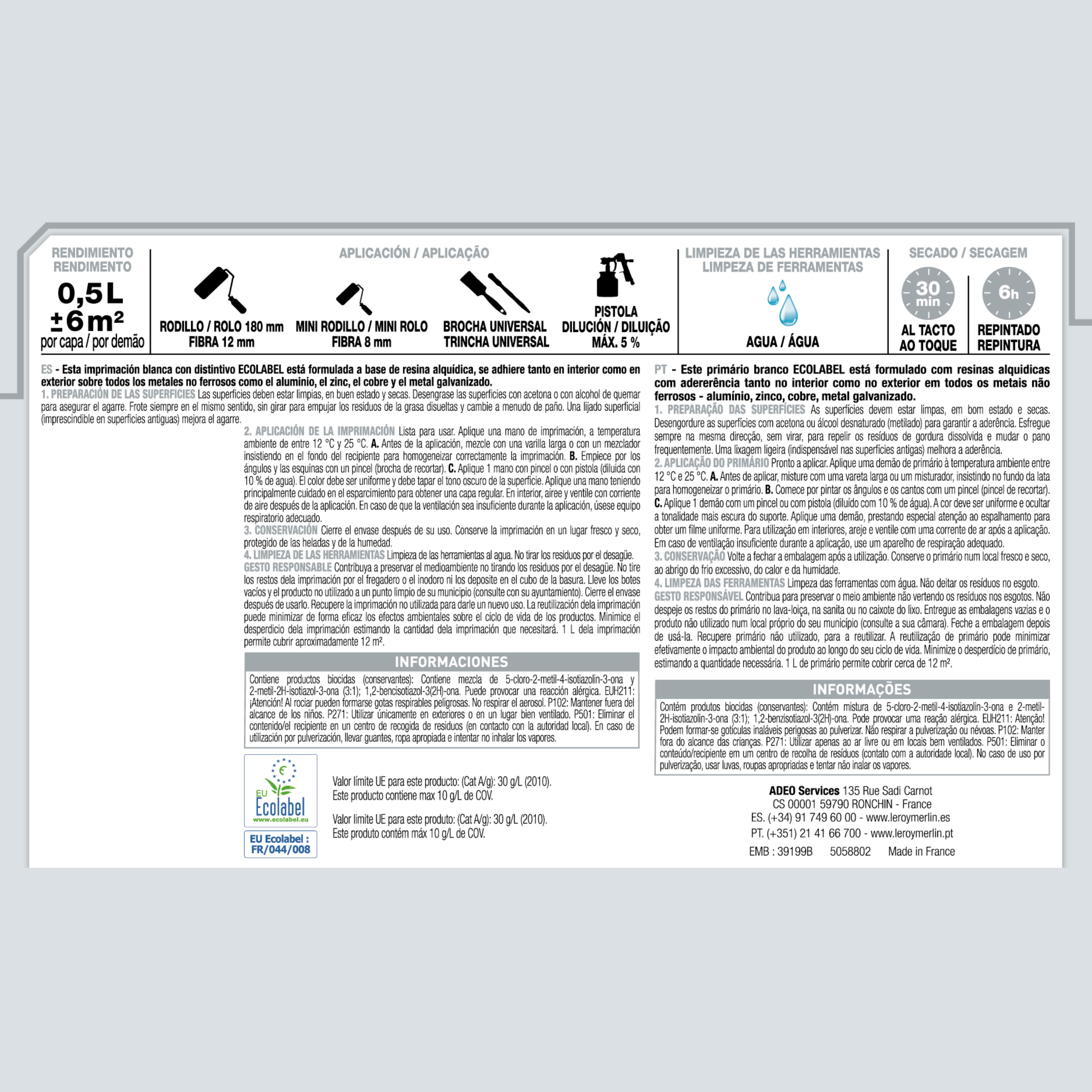 Imprimación LUXENS para aluminio 500 ml. Base agua - 4