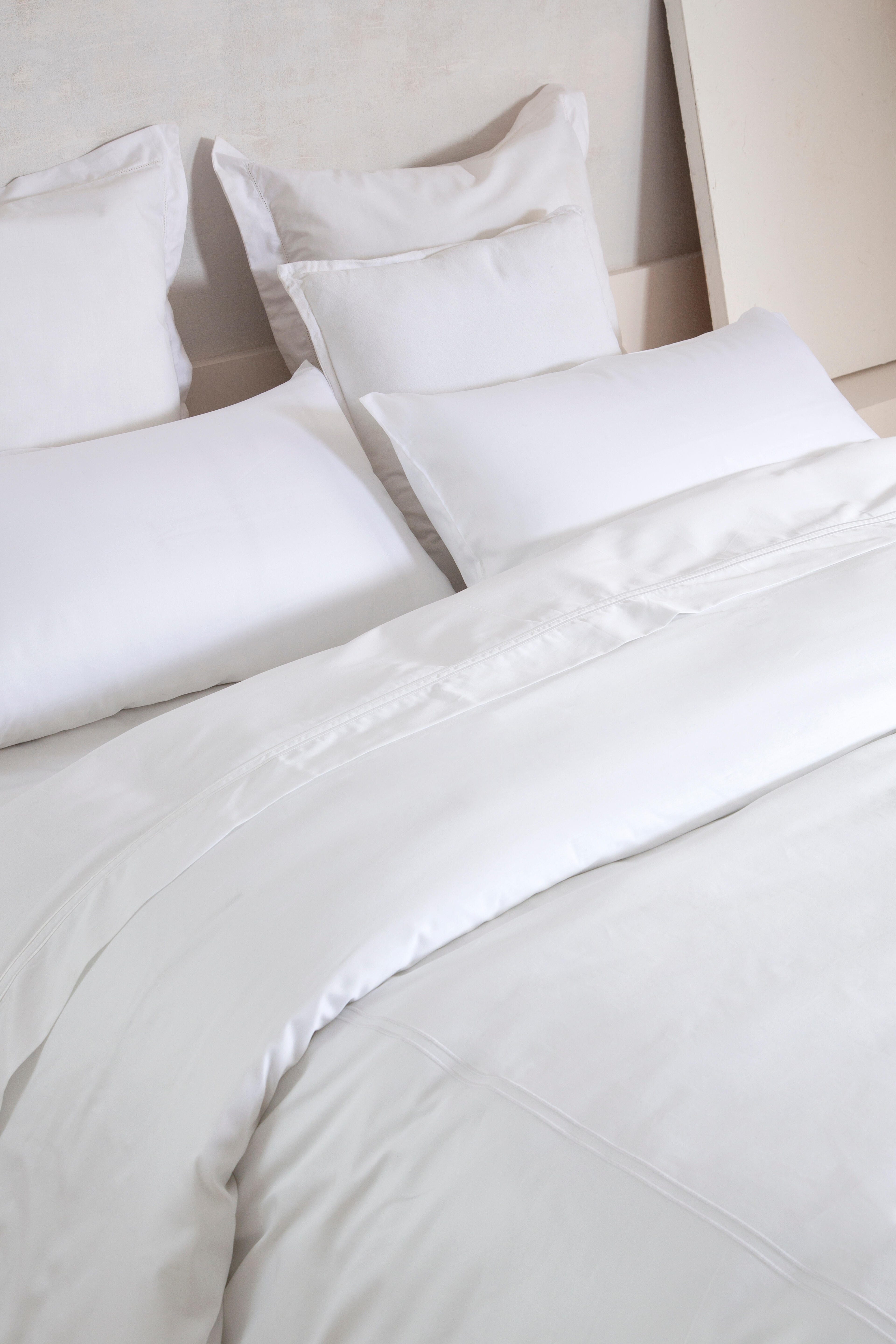 Sábana encimera Bordón algodón egipcio 400 hilos blanco 280x290 para cama de 180 cm - 9