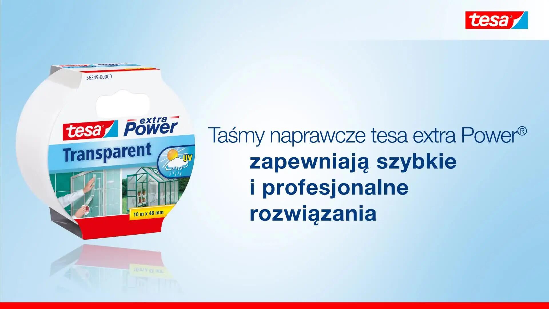 Taśma naprawcza EXTRA POWER 48 mm x 10 m bezbarwna TESA - 2