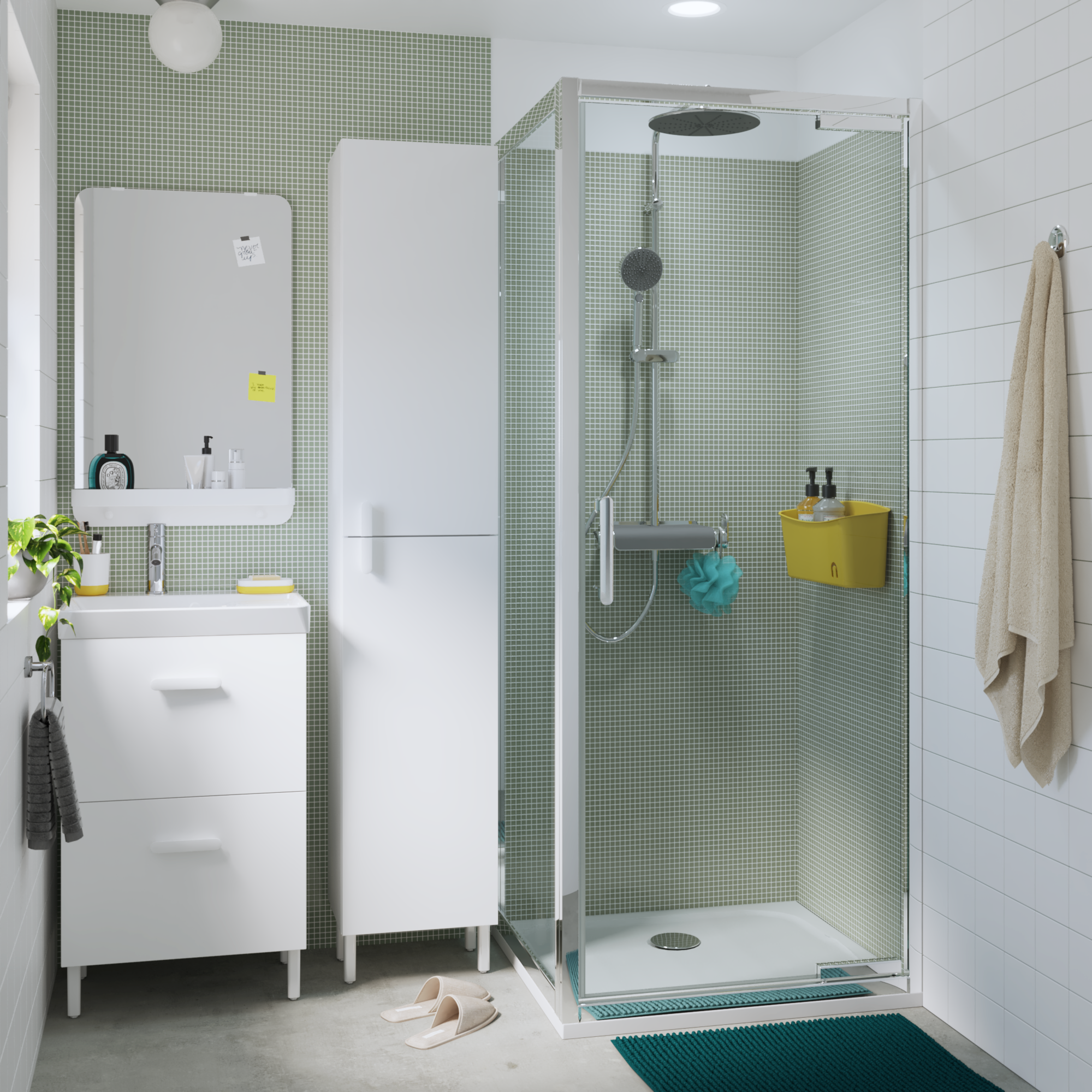 Pannello laterale per box doccia Easy L 70 x H 190cm, Sp. 6 mm vetro vetro senza finitura / trasparente profilo in alluminio cromato - 12