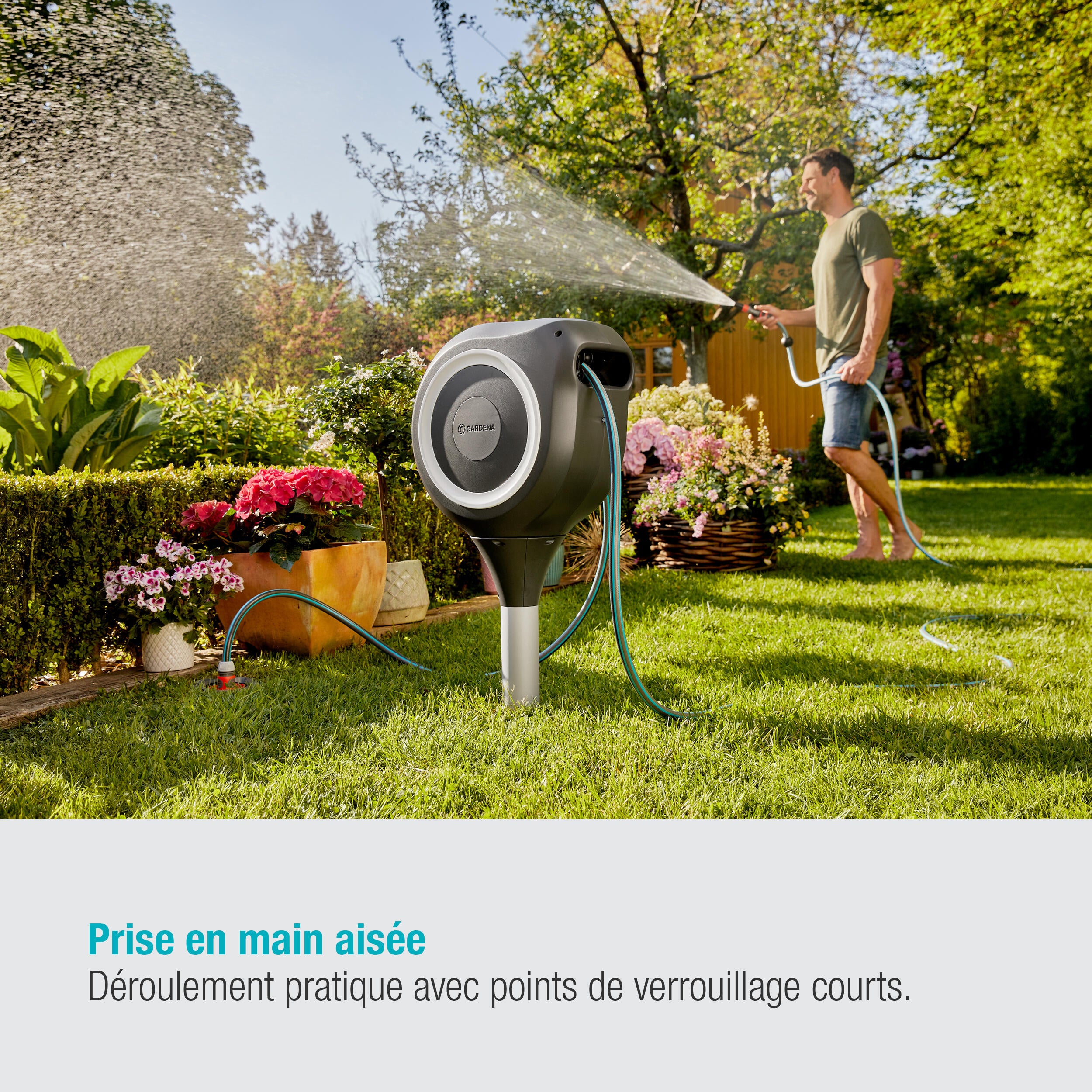 Dévidoir sur pic pour tuyau d'arrosage Gardena - 2