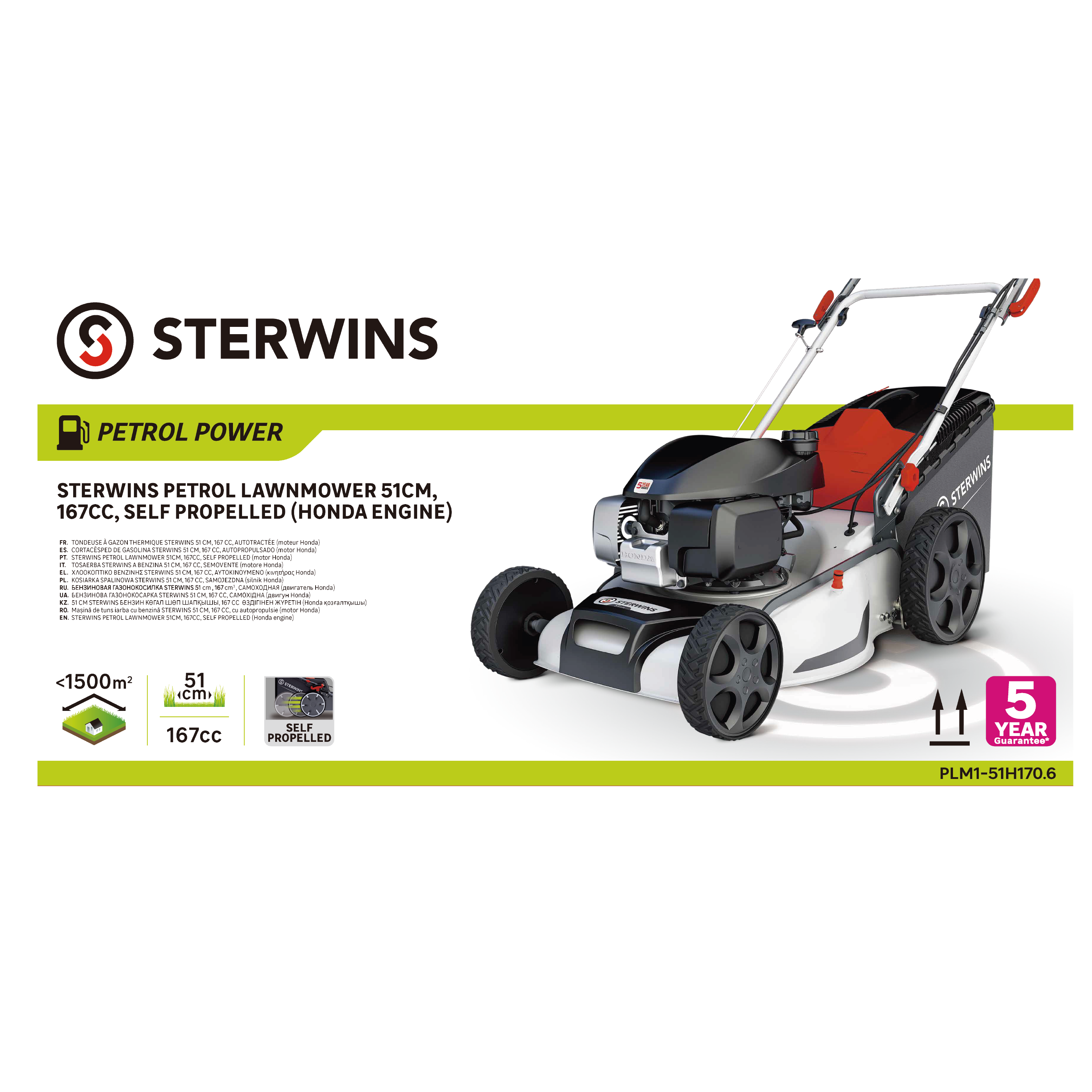Tondeuse thermique STERWINS , 167 cm³, l.51 cm - 10