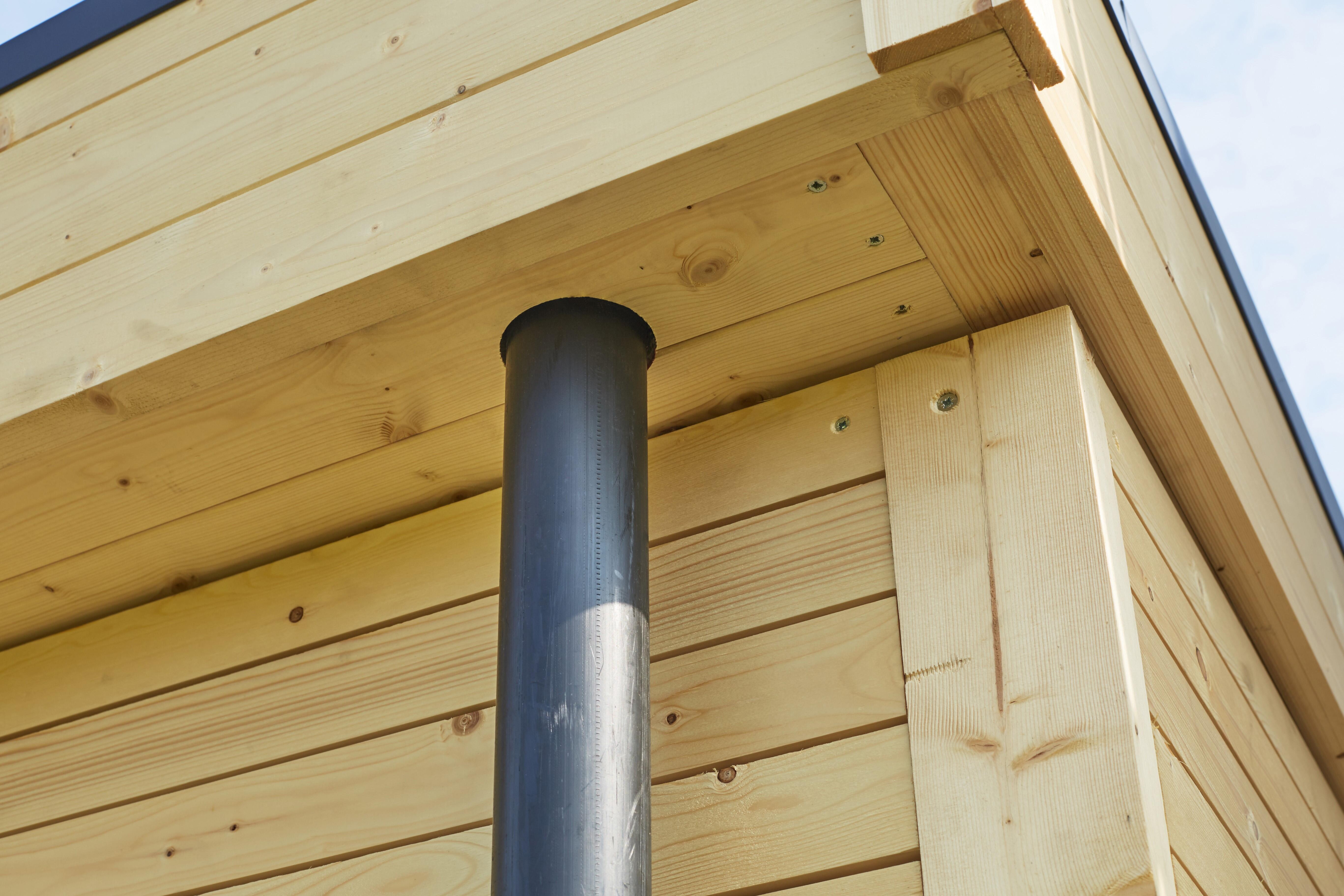 Caseta de madera Eco Lodge de 480x250x497 cm y 23.04 m2 con 90 mm espesor y doble puerta abatible DECOR ET JARDIN - 4