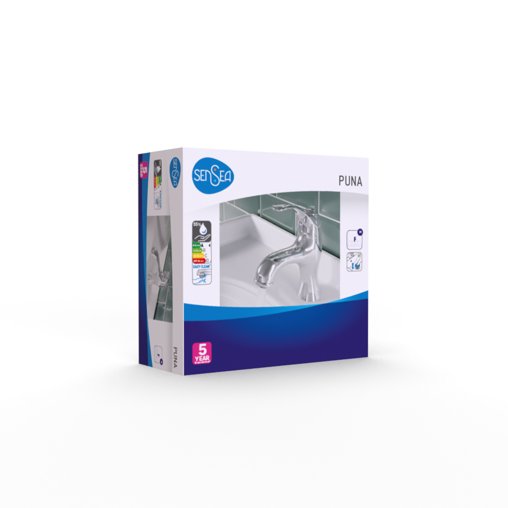 Rubinetto per lavabo Puna SENSEA cromo H16 cm - 16