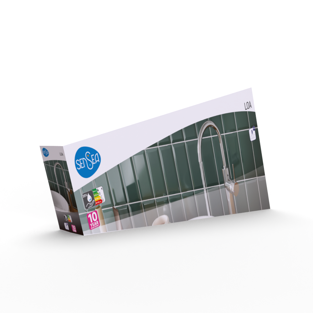 Grifo de lavabo SENSEA Loa monomando caño alto cromo brillo.  - 13