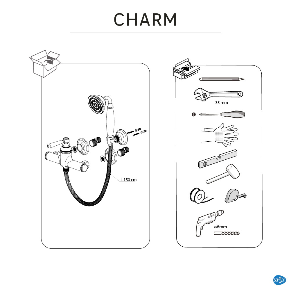 Grifo de ducha monomando SENSEA Charm cromo brillo Latón - 7