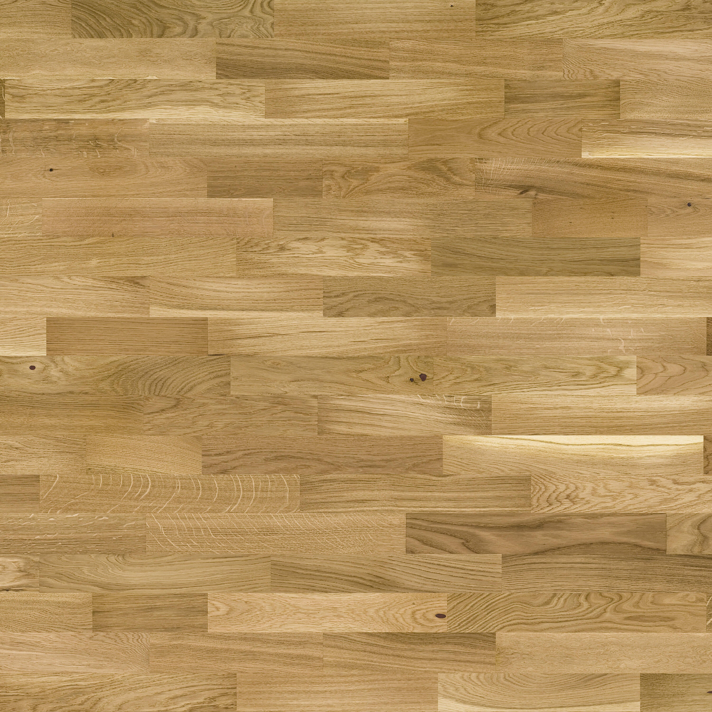 Parquet contrecollé chêne blond bohème vitrifié 3 frises BARLINEK, l.20.7 cm - 2
