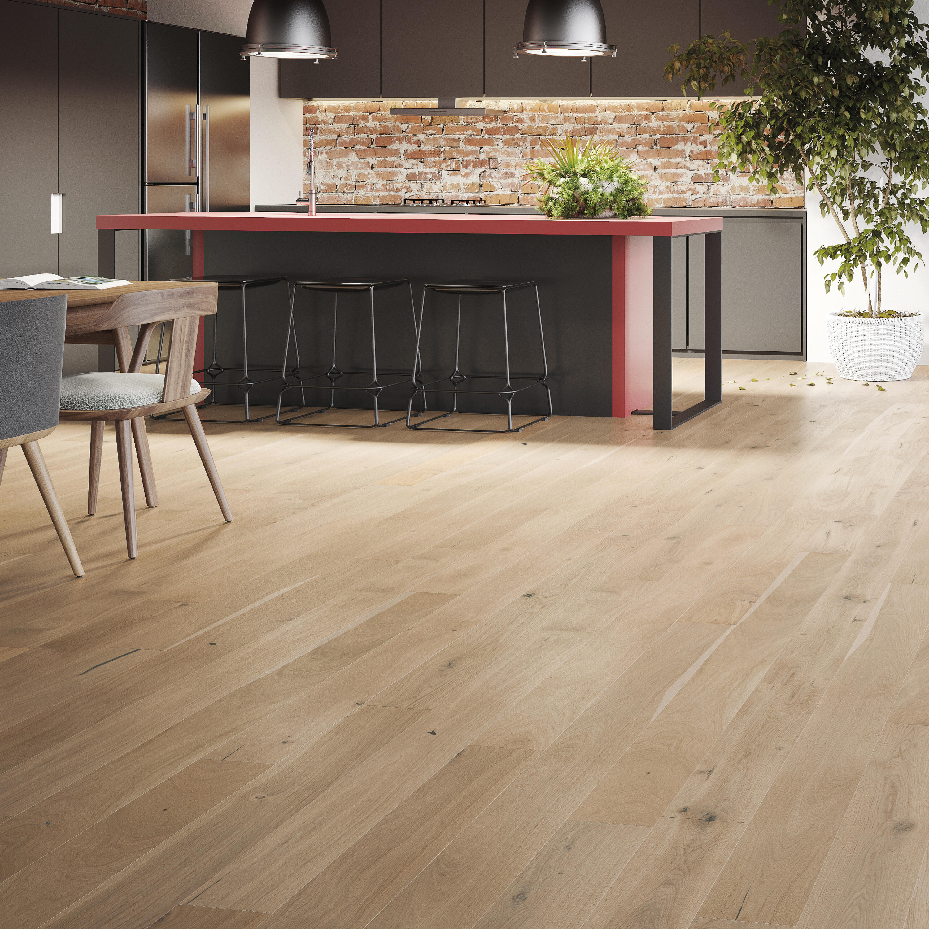 Parquet contrecollé chêne naturel campagne vitrifié S BARLINEK, l.11 cm - 3