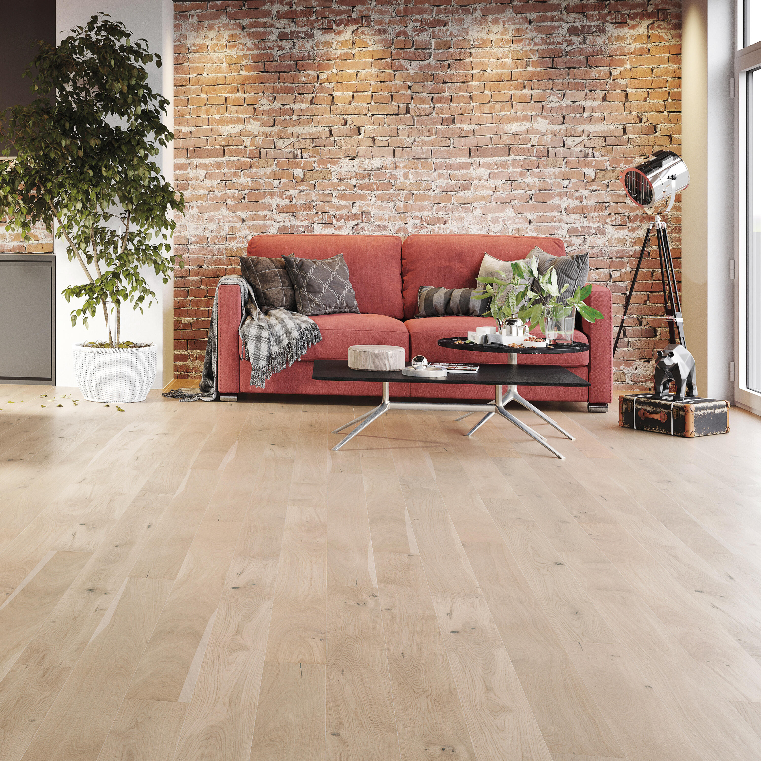Parquet contrecollé chêne naturel campagne vitrifié S BARLINEK, l.11 cm — free download