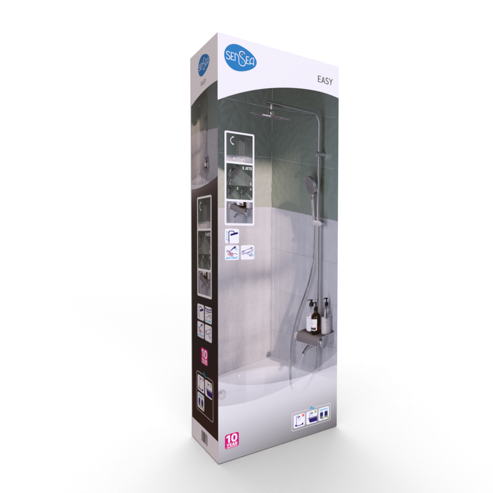 Conjunto de banheira com torneira cromado sensea easy - 13