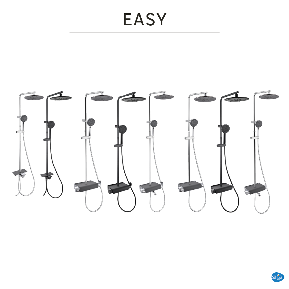 Conjunto de duche com torneira preto Sensea Easy - 13