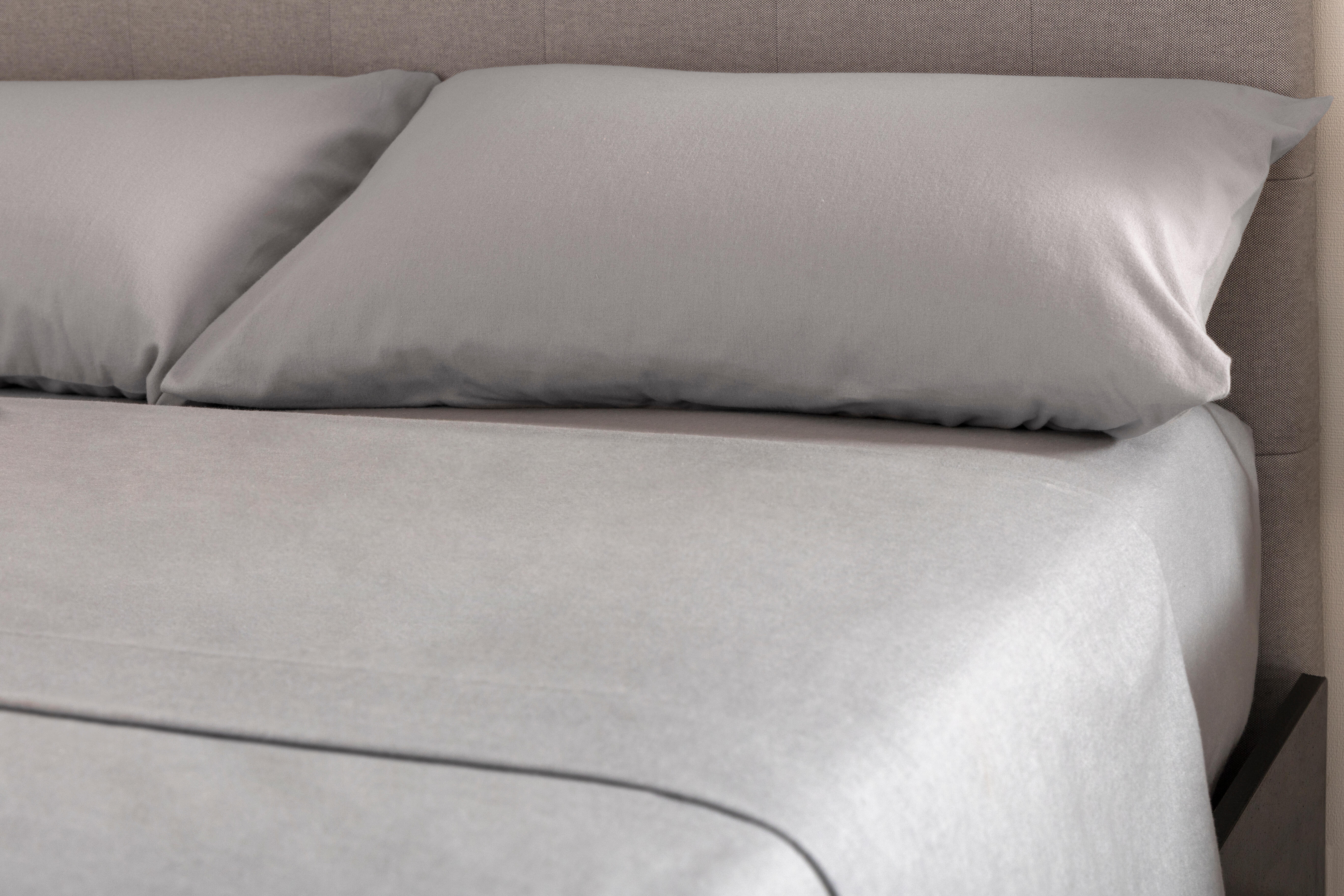 Sábana bajera con elástico algodón franela 80 hilos gris 150x200 para cama de 150 cm - 29