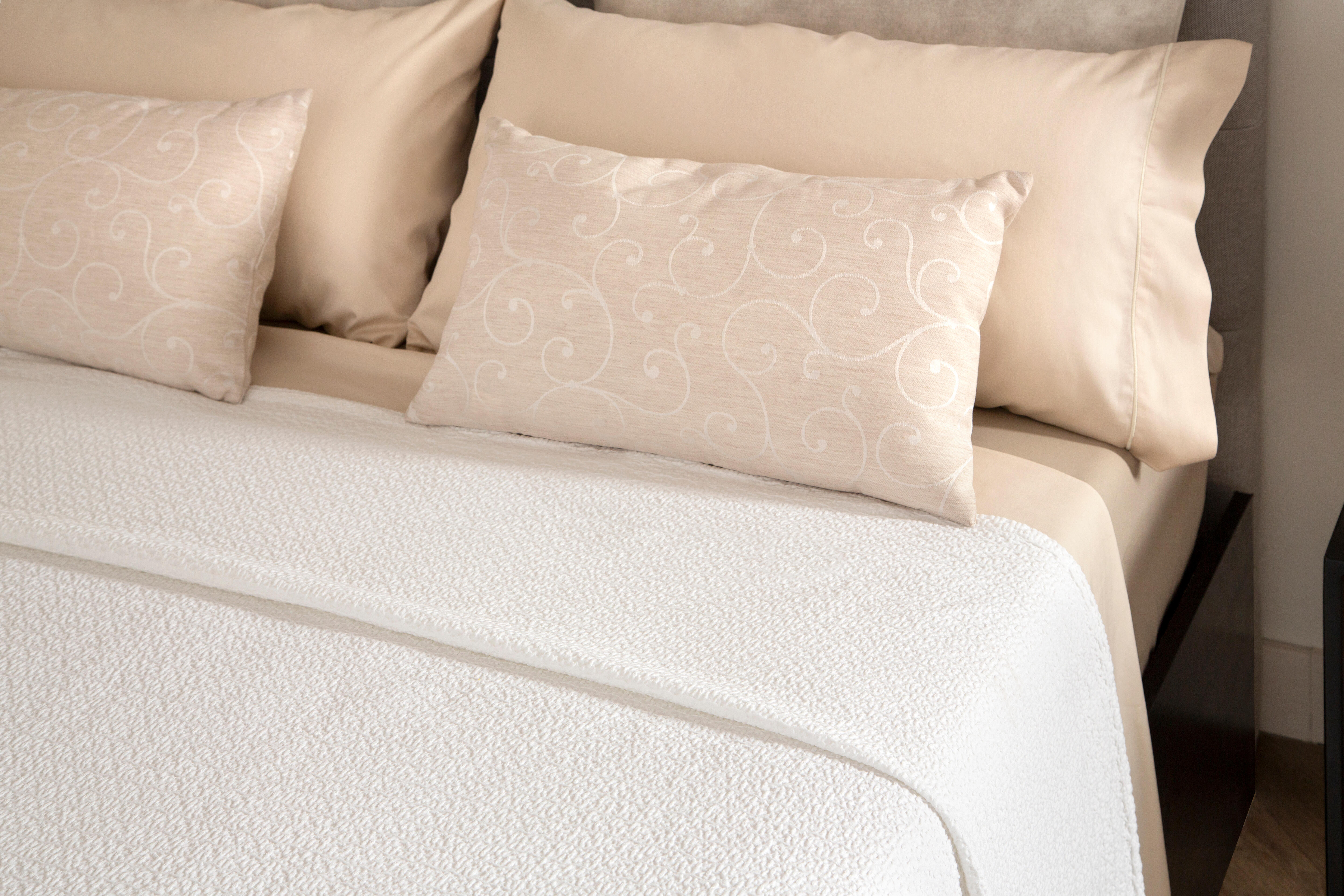 Funda de almohada Bordón INSPIRE  algodón 300 hilos beige 45 x 110 cm - 6