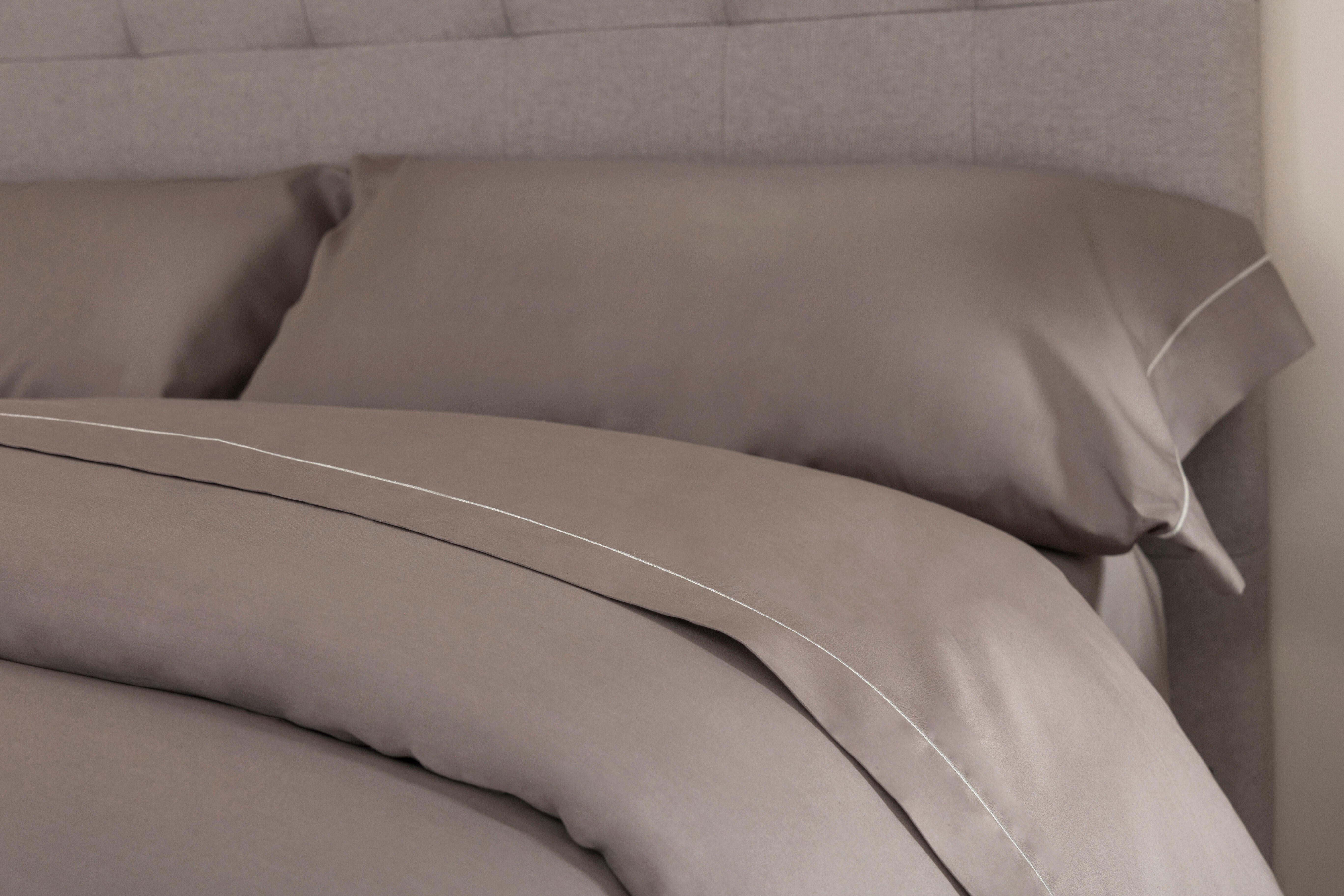 Sábana encimera Bordón algodón egipcio 300 hilos gris 280x290 para cama de 180 cm - 17