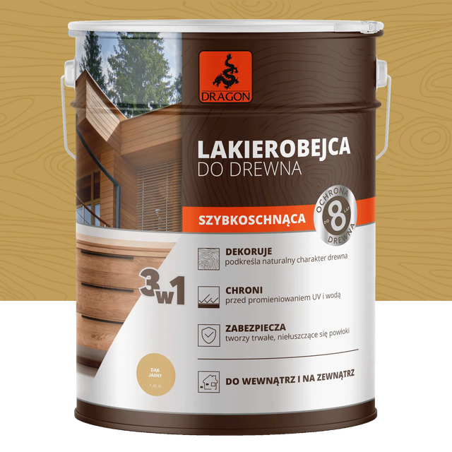 Lazura i lakierobejca 5 l Dąb Jasny