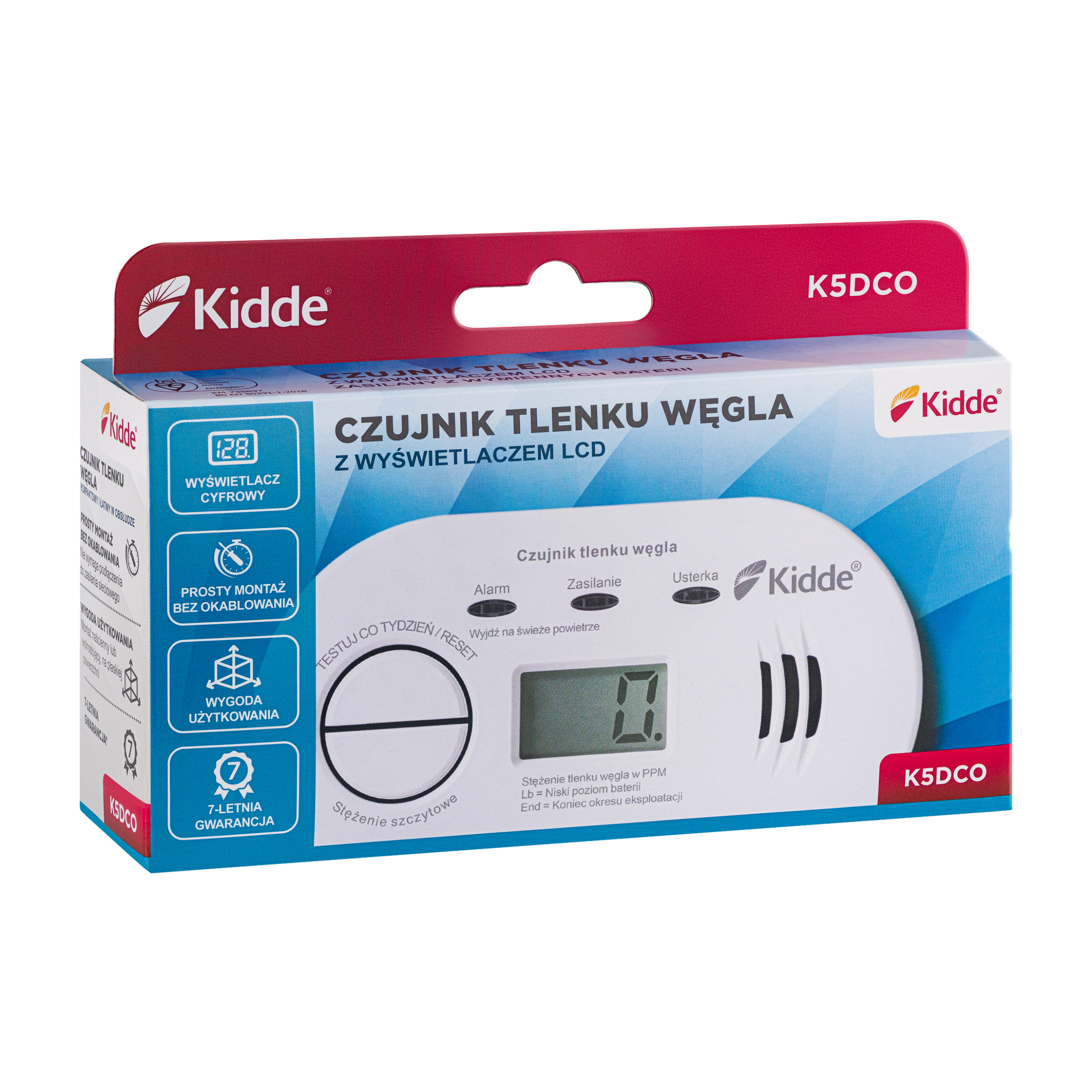 Czujka tlenku węgla K5DCO KIDDE - 5