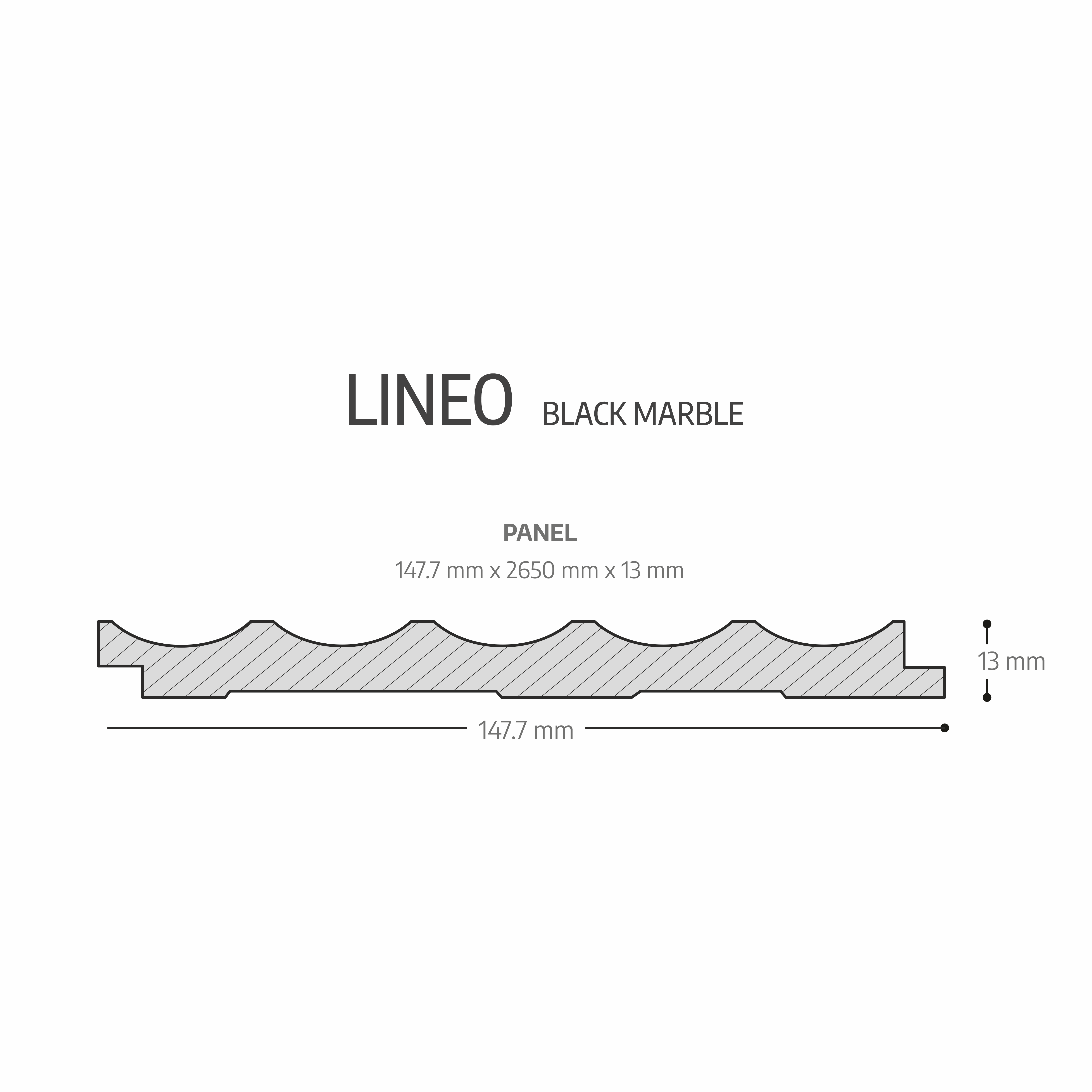 Panele ścienne winylowe PCV dekoracyjne Lineo Black Marble Fllow - 5