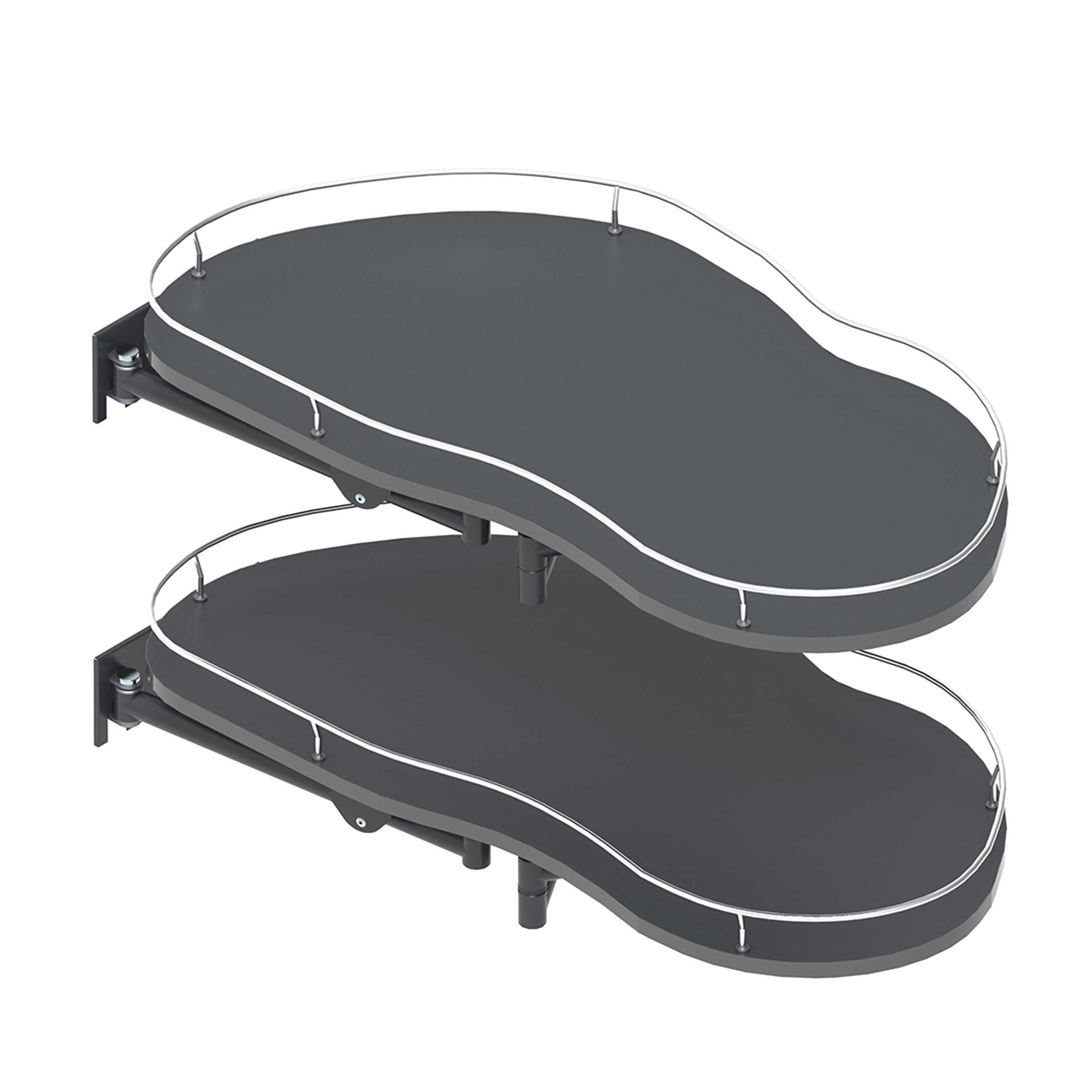 Sossai Eckschrankauszug Corner Optima 90cm | Graphit Rechtsausführung | Maximale Raumnutzung Für Küche