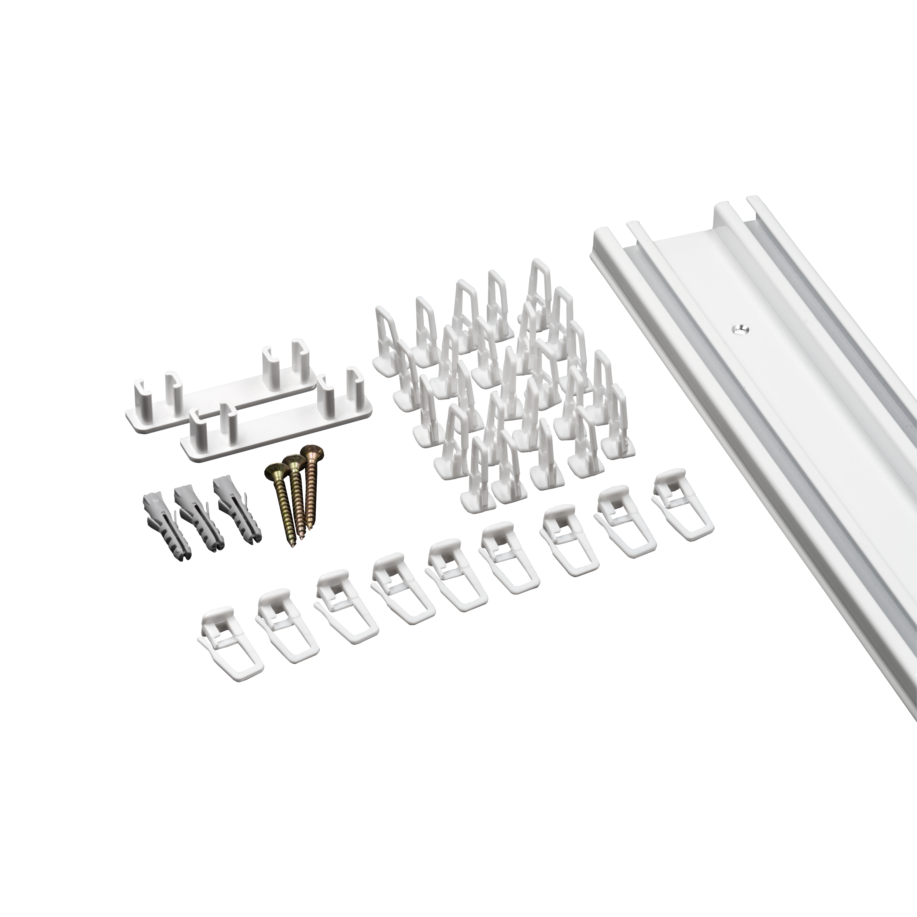 Szyna sufitowa 2-torowa 200 cm biała aluminiowa z akcesoriami Inspire - 2