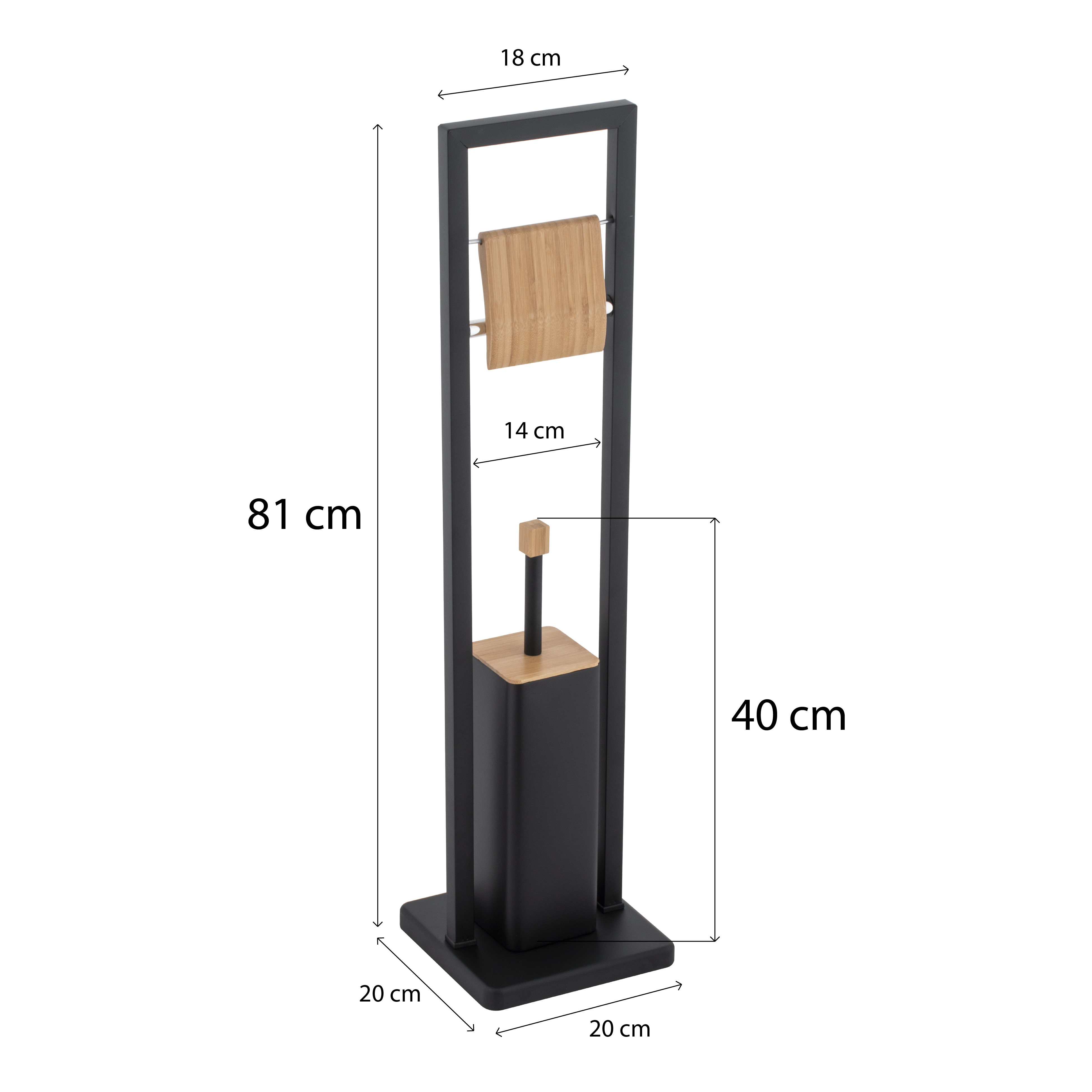 Stojak na papier toaletowy i szczotkę Bambus Yoka Home - 4